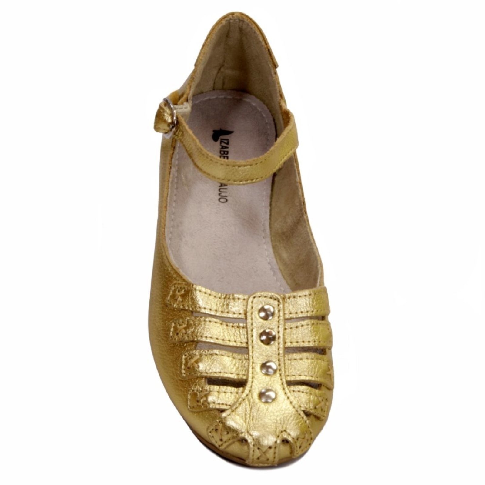 Imagem principal Sapatilha Feminina em Couro Etilo Retrô Salomé Dourada ROMEU E JULIETA SHOES dourado