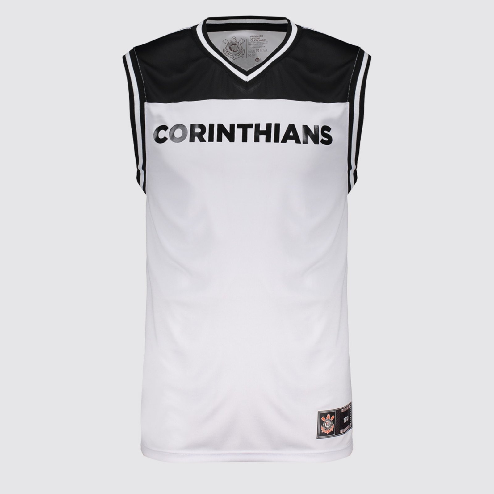 Imagem principal Regata Corinthians Basquete Logo Patch Branca Coimbra branco
