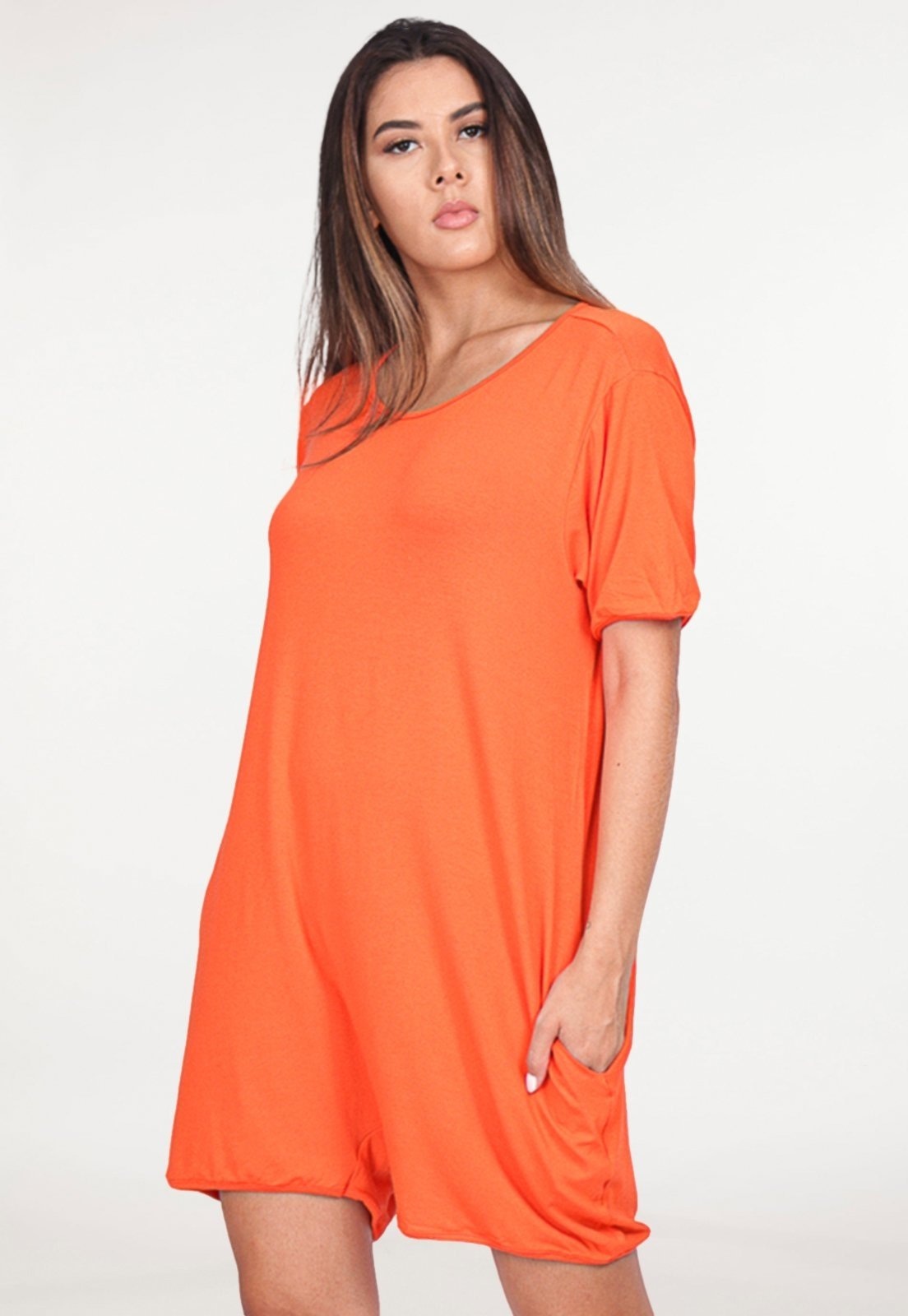 Imagem principal Macaquinho Saruel Amazonia Vital Malha com Manga Amazonia Vital laranja