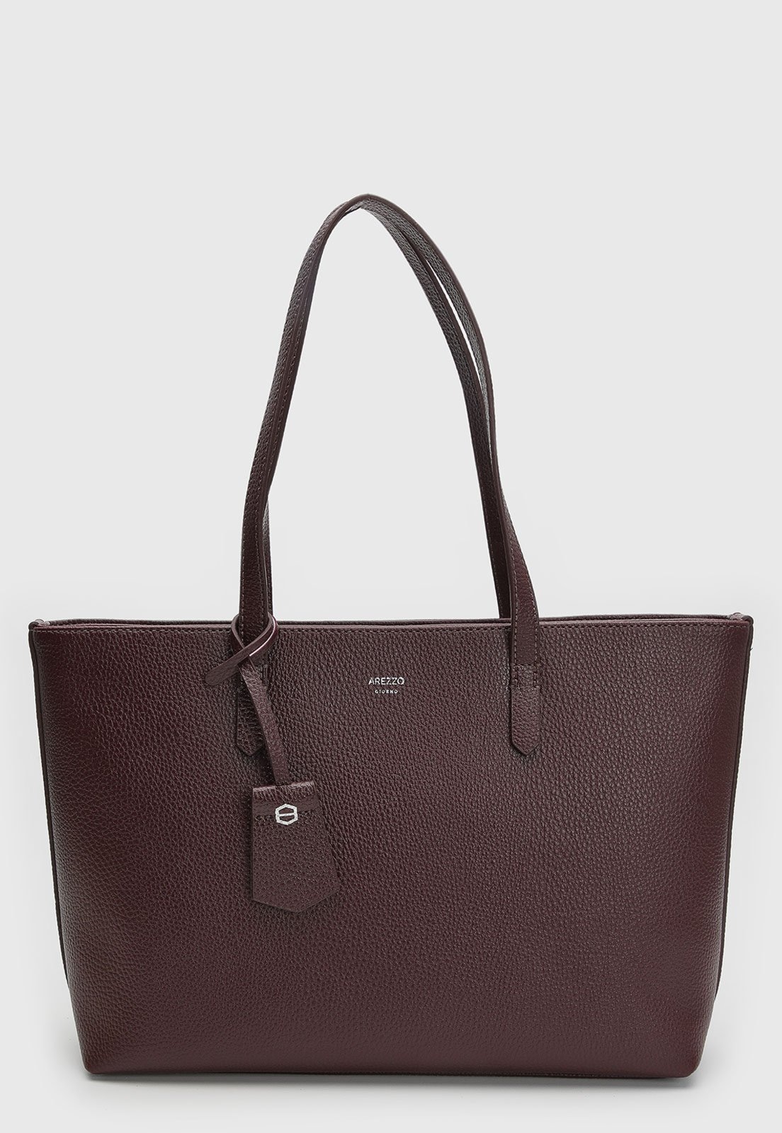 Imagem principal Bolsa Grande Feminina Arezzo Textura Granulada Dark Arezzo bordô