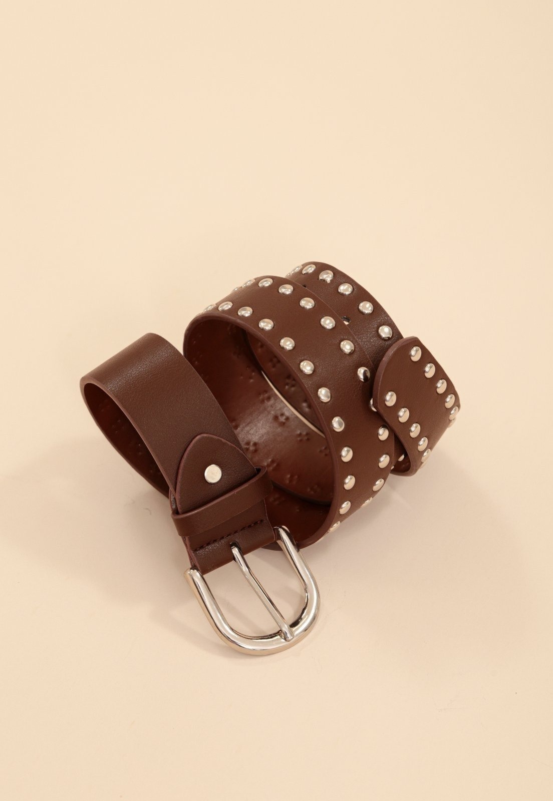 Imagem principal Cinto Em PU Com Tachas E Fivela Pop Me marrom