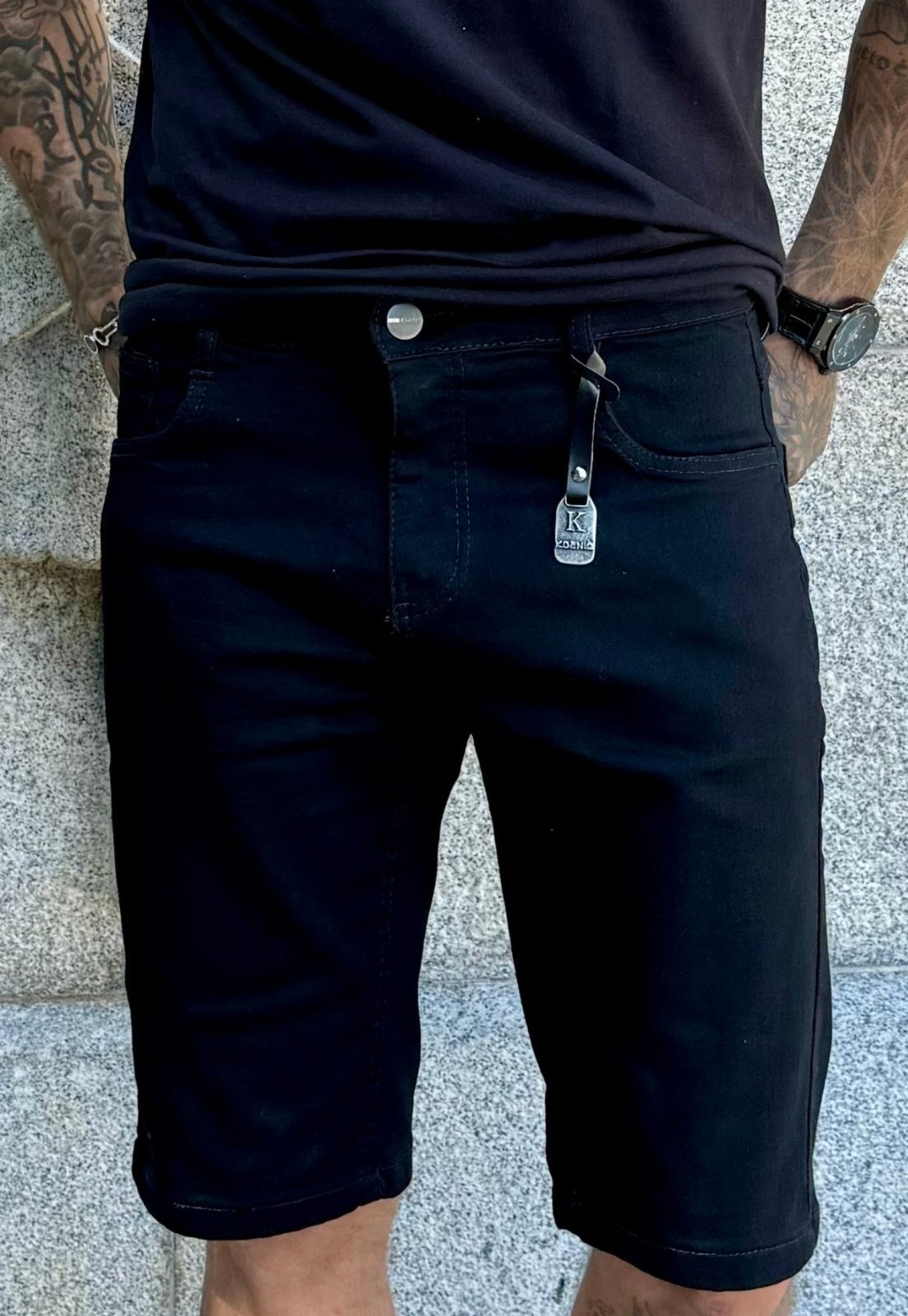 Imagem principal Bermuda Masculina Sarja Preta Koenig Patria Brasil preto