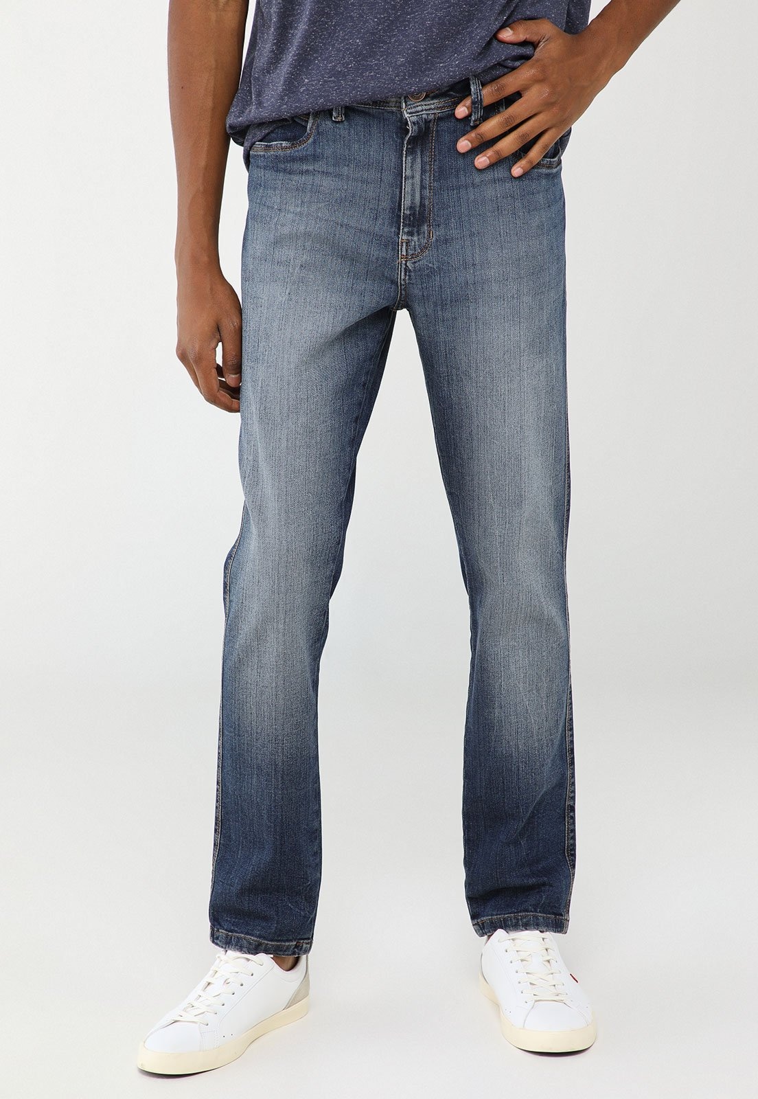 Imagem principal Calça Jeans Masculina Dudalina Slim Sobretinta Dudalina azul