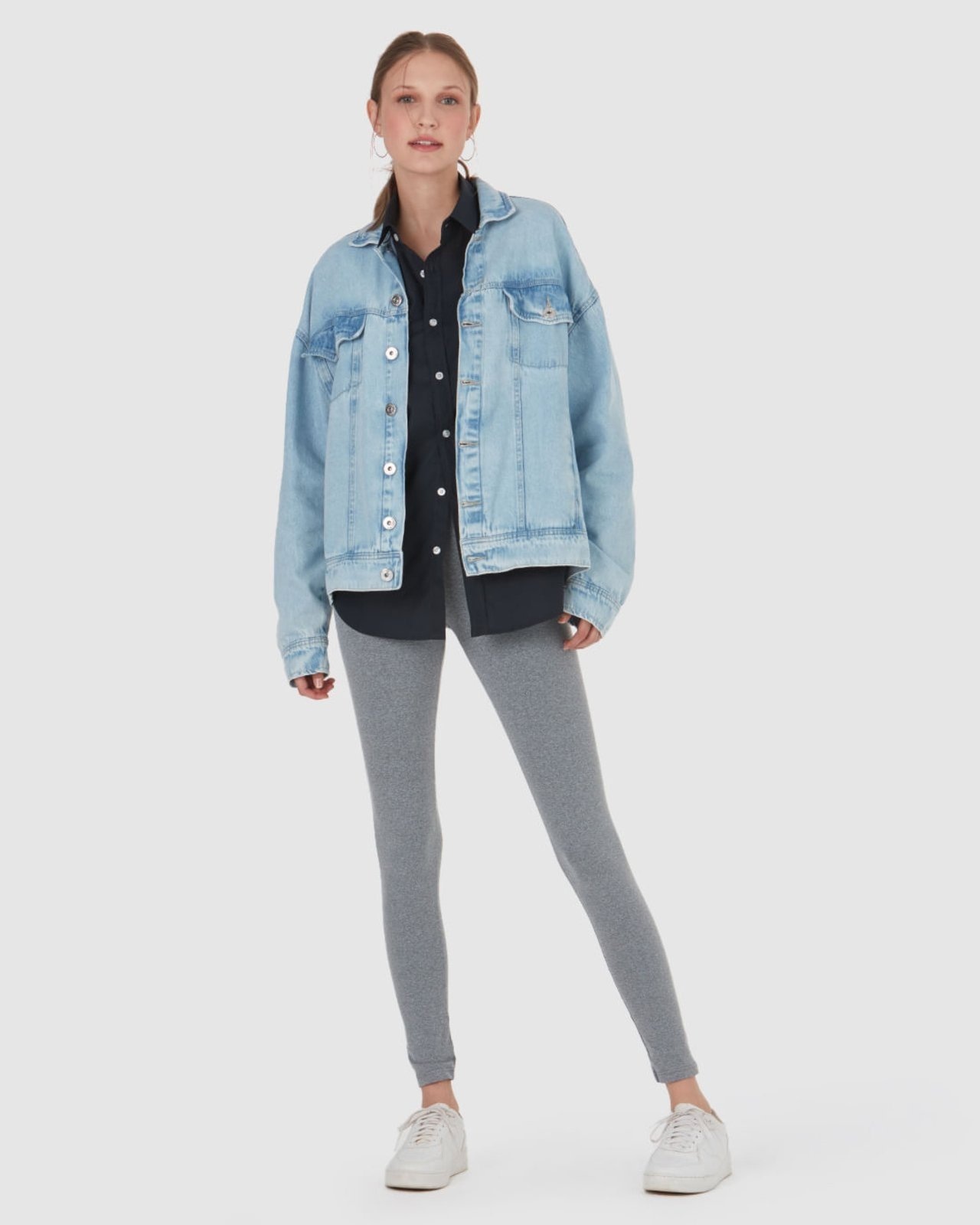 Imagem principal Calça Legging Básica Feminina Em Malha Supplex® Malwee cinza