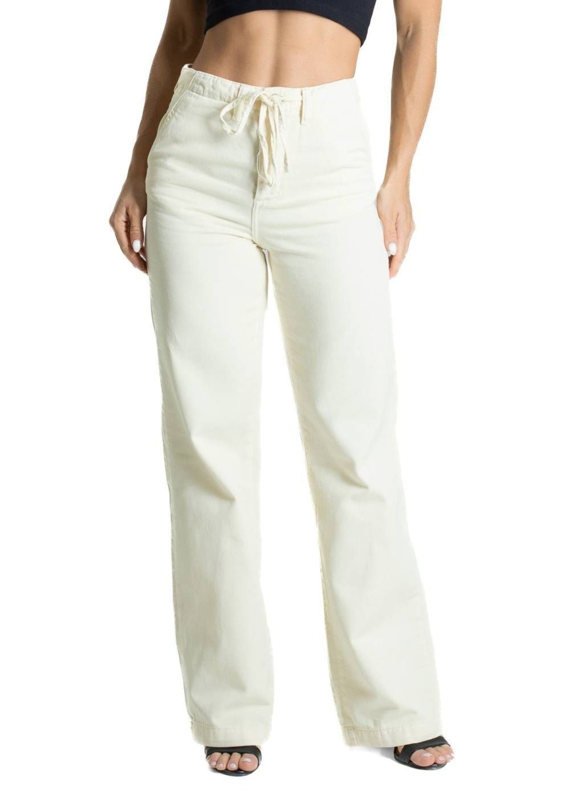 Imagem principal Calça Sarja Sawary Wide Leg - 281585 Sawary amarelo