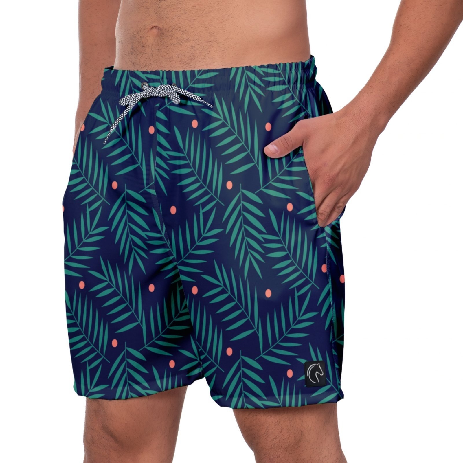 Imagem principal Short Praia Premium Masculino Academia Fitness Caminhada Samambaia Conforto Esporte Estilo Moda W2 W2 STORE estampado/floral/verde/verde militar verde
