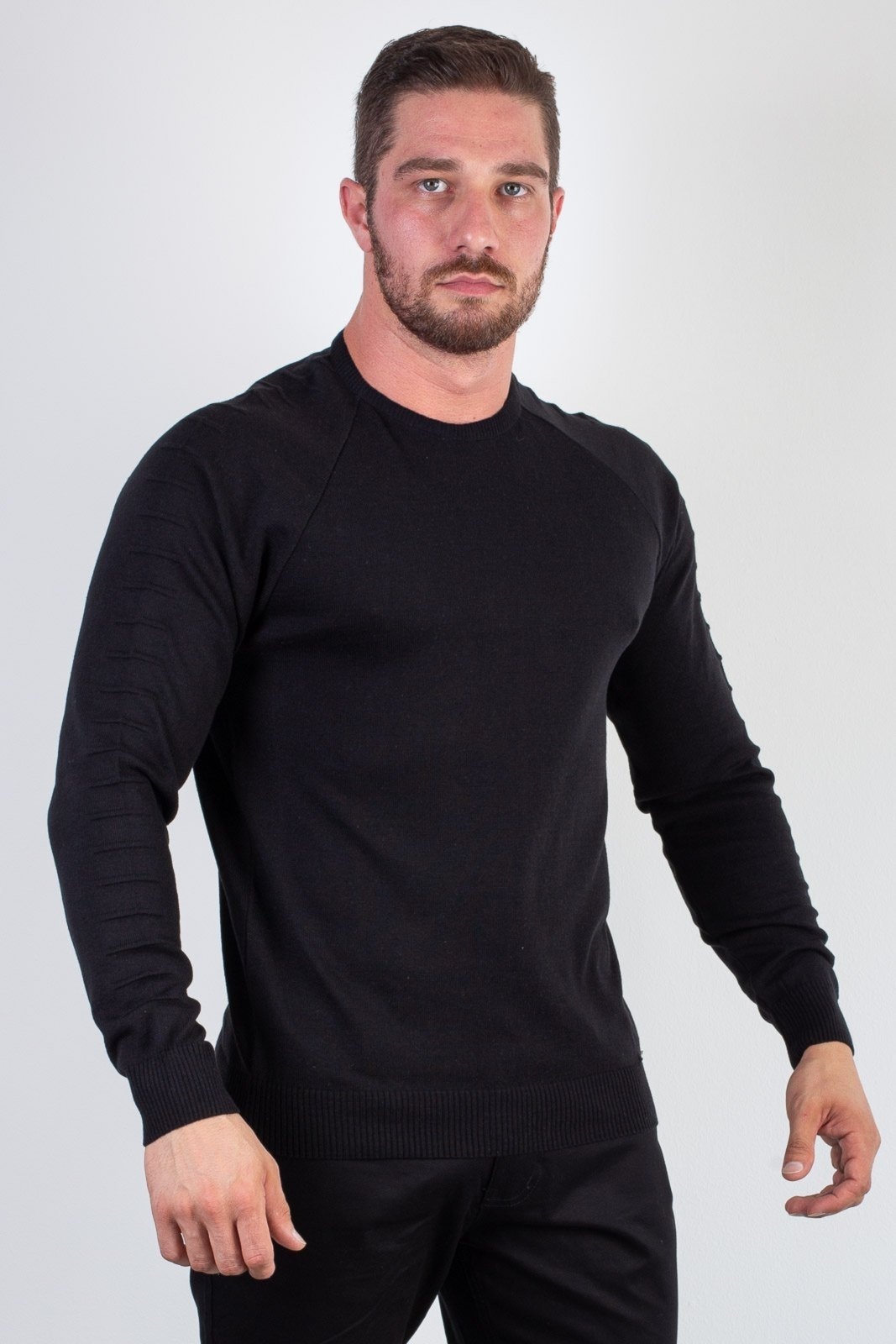 Imagem principal Blusa Enluaze Masculina De Malha Lisa 50002 Enluaze preto