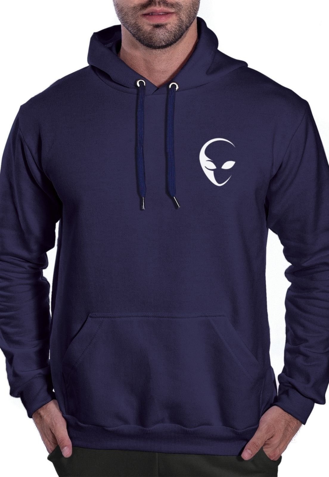 Imagem principal Blusa de Frio Moletom Flanelado Benellys Alien ET Canguru Marinho Benellys azul marinho