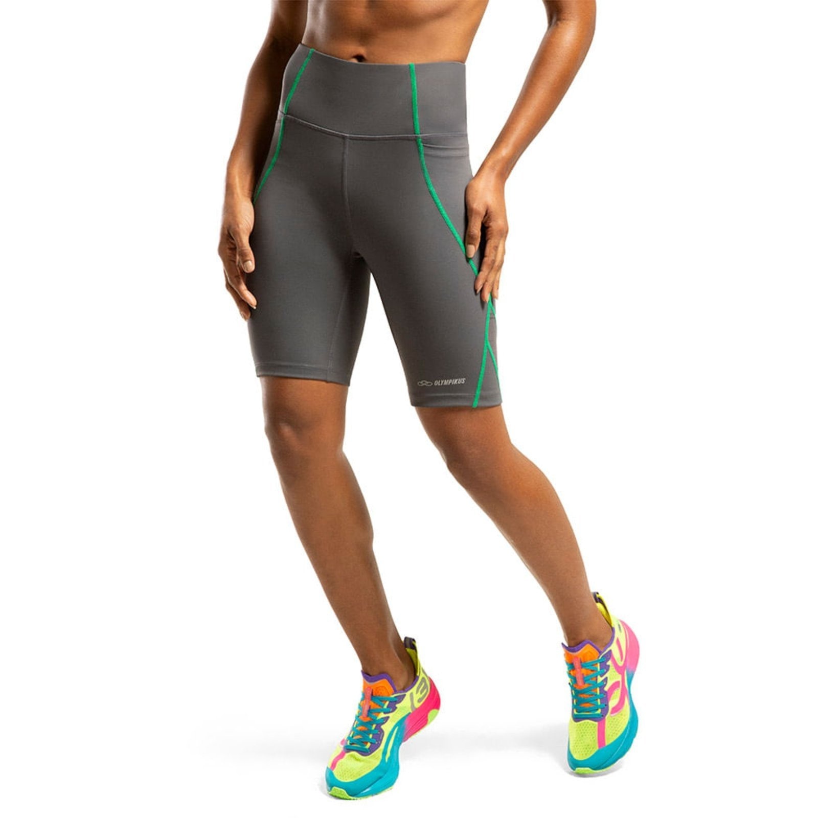 Imagem principal Shorts 9 Flex Compression Olympikus Feminino G OLYMPIKUS cinza
