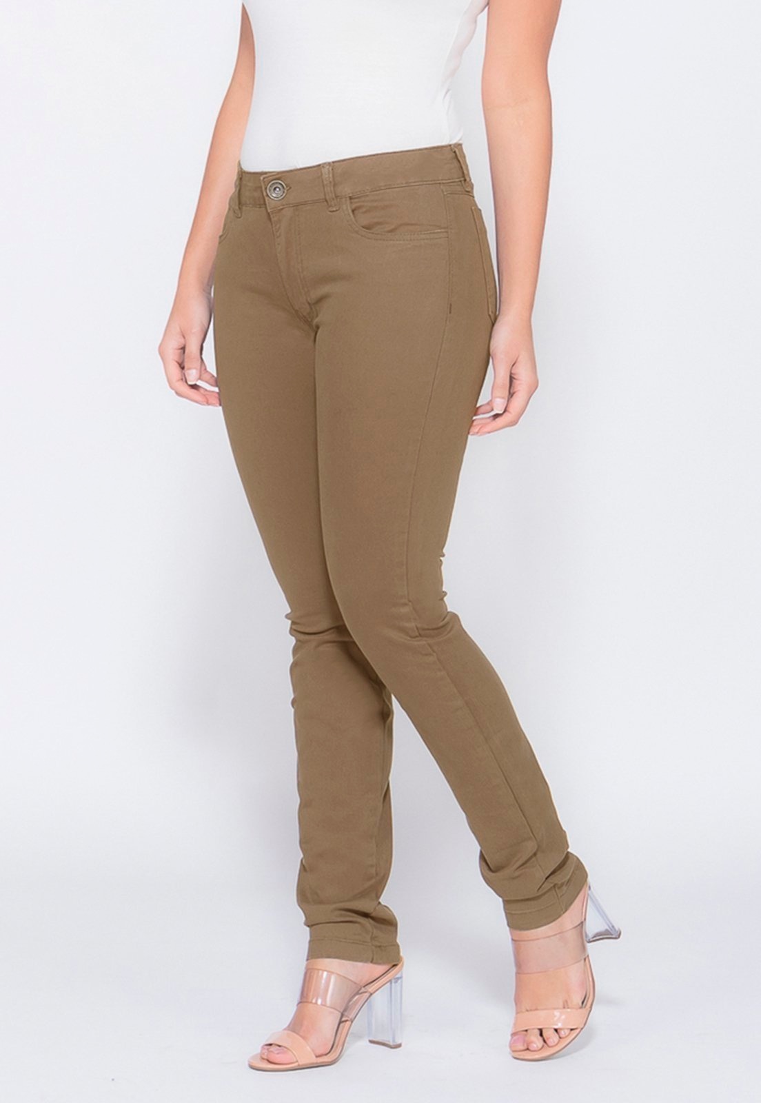 Imagem principal Calça Sarja Macaw Skinny Conforto Rizi 7831 Caqui Macaw bege/castanho caqui