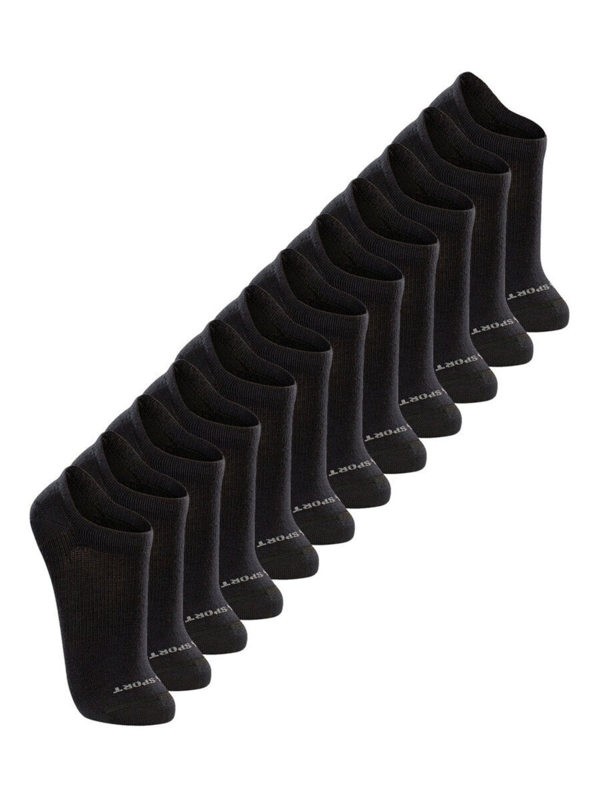 Imagem principal Kit 12 Pares de Meias Esportiva Invisível Lupo Lupo preto