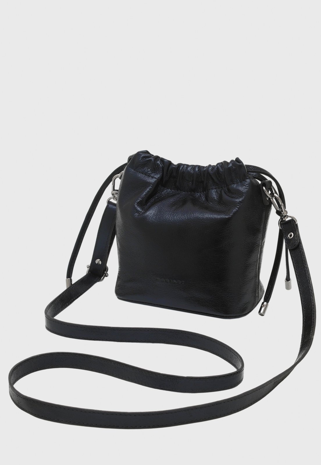 Imagem principal Bolsa Transversal Couro Mariart Mini Cravo Metalizado Mariart preto