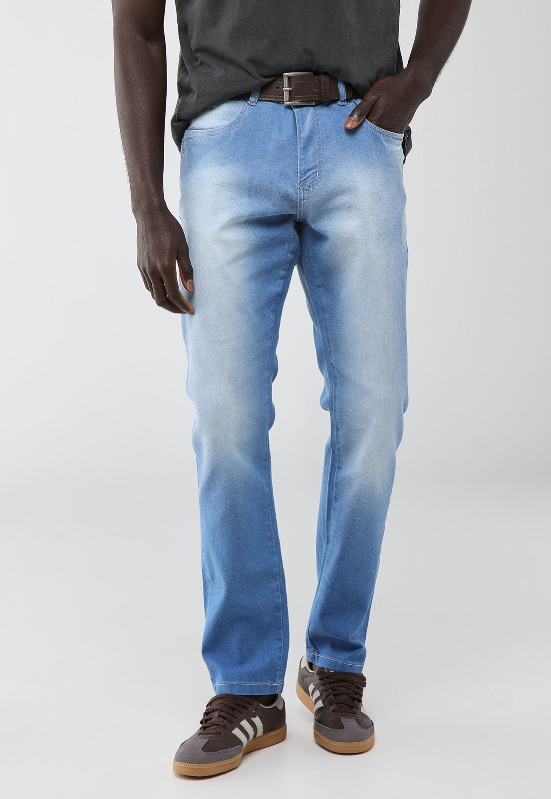 Imagem principal Calça Jeans Masculina Aleatory Reta Clara Aleatory azul