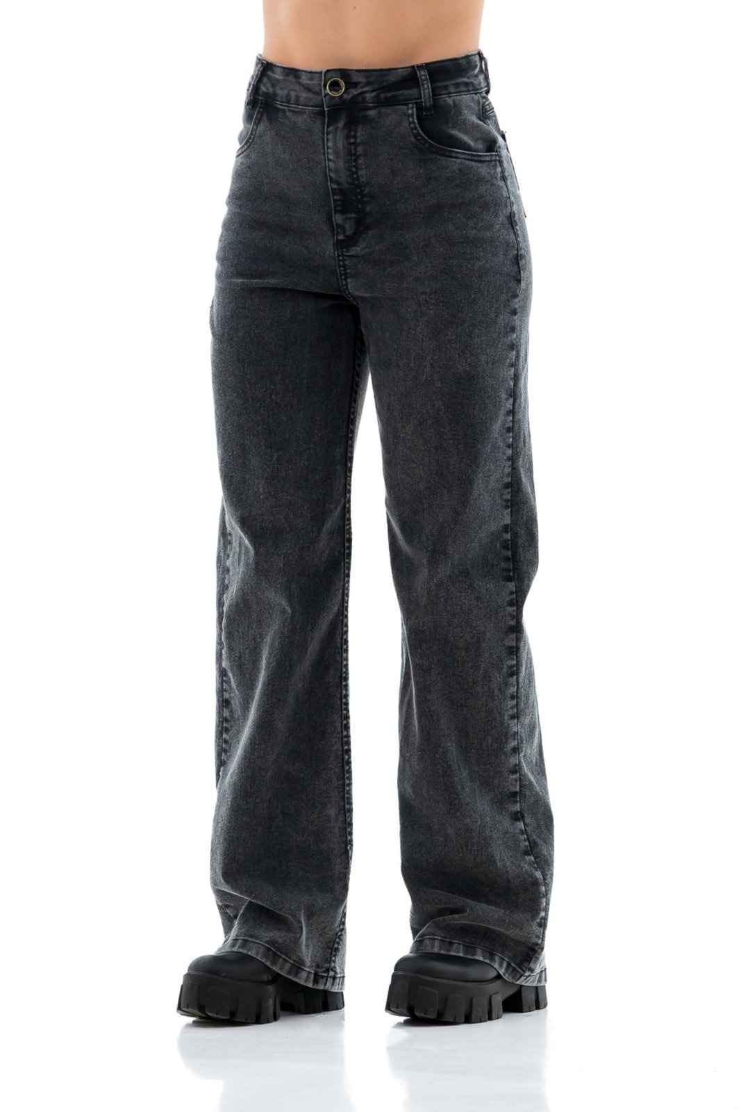 Imagem principal Calça Jeans Feminina Arauto Wide Leg Estonada ARAUTO JEANS preto