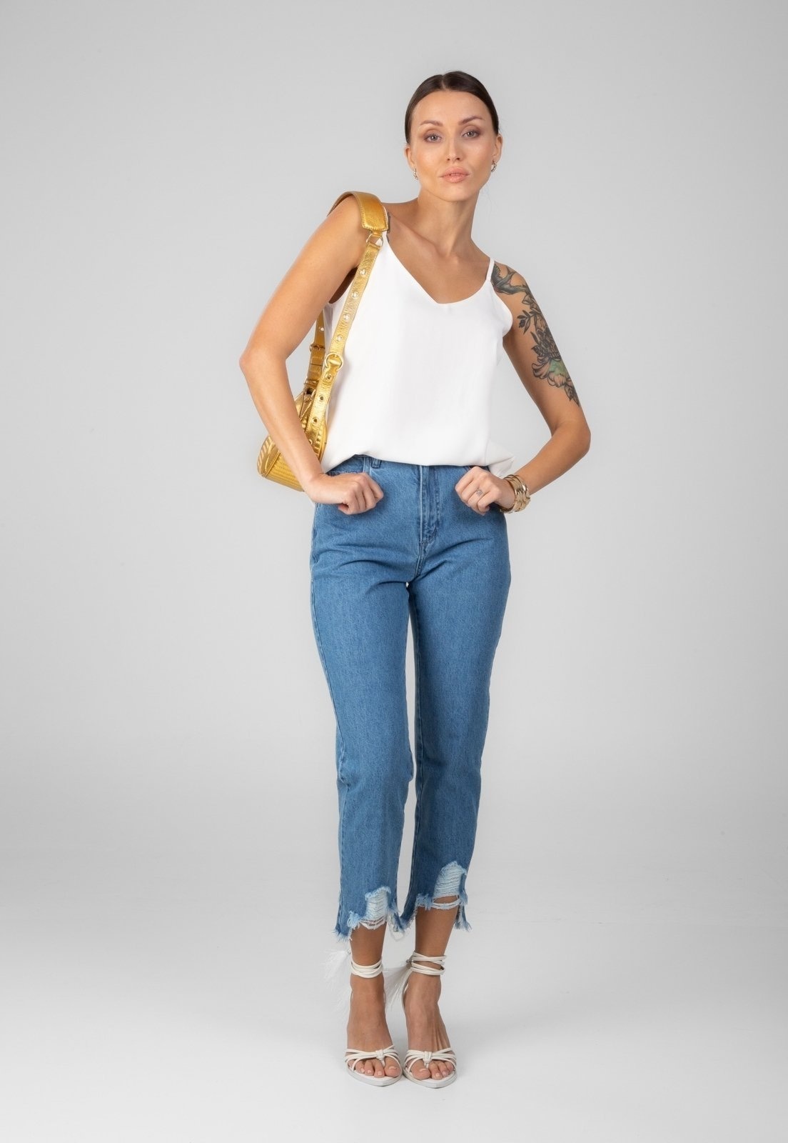 Imagem principal Calça Jeans Traymon Mom 5 Bolsos Traymon azul