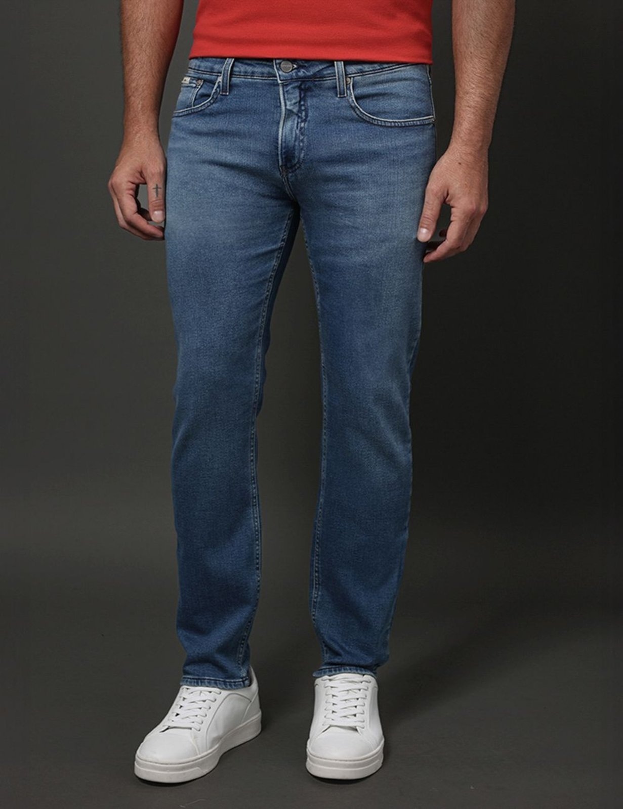 Imagem principal Calça Jeans Masculina Slim Moletom Calvin Klein Médio Calvin Klein Jeans azul