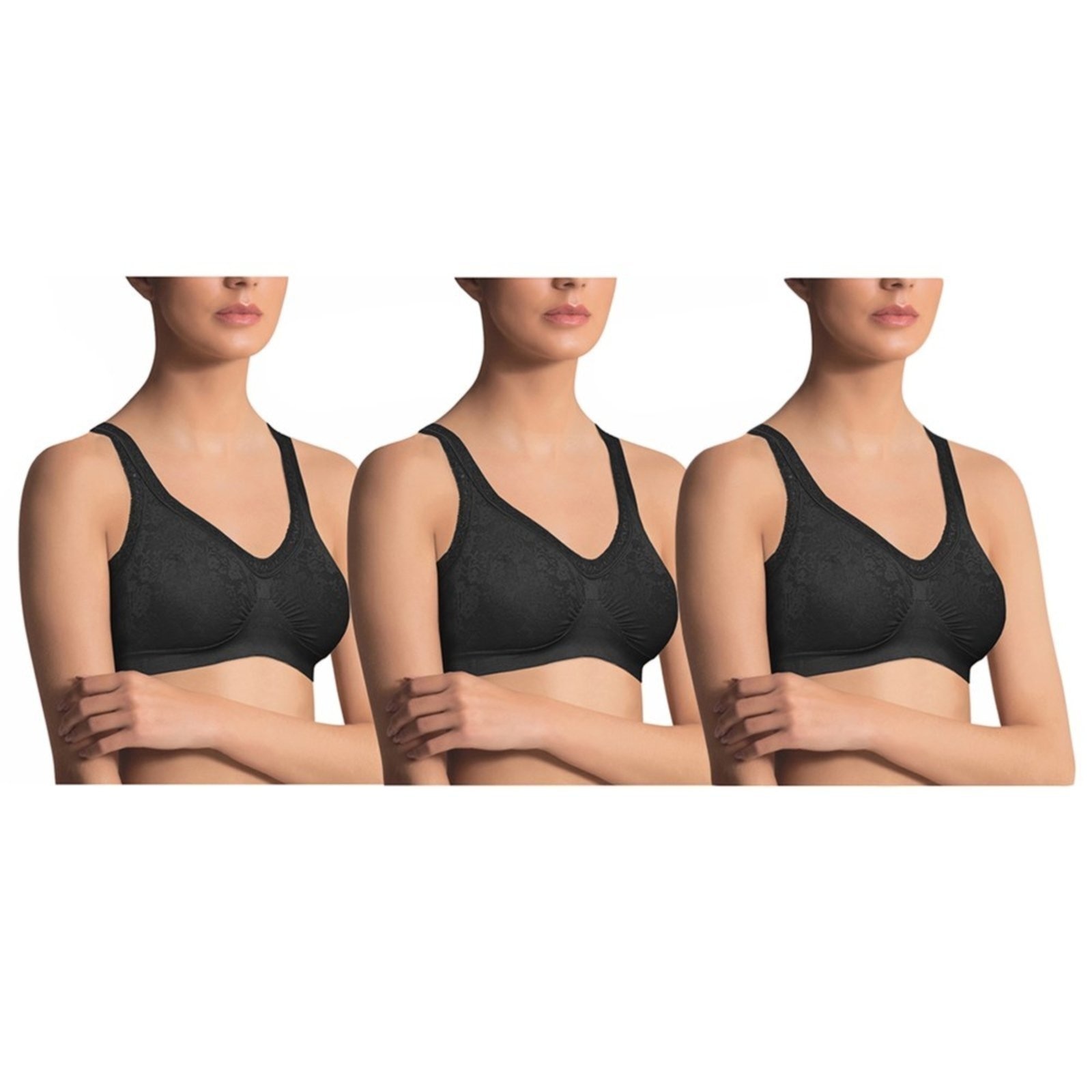 Imagem principal Kit 3 Sutiãs Selene Sem Costura Feminino SELENE preto