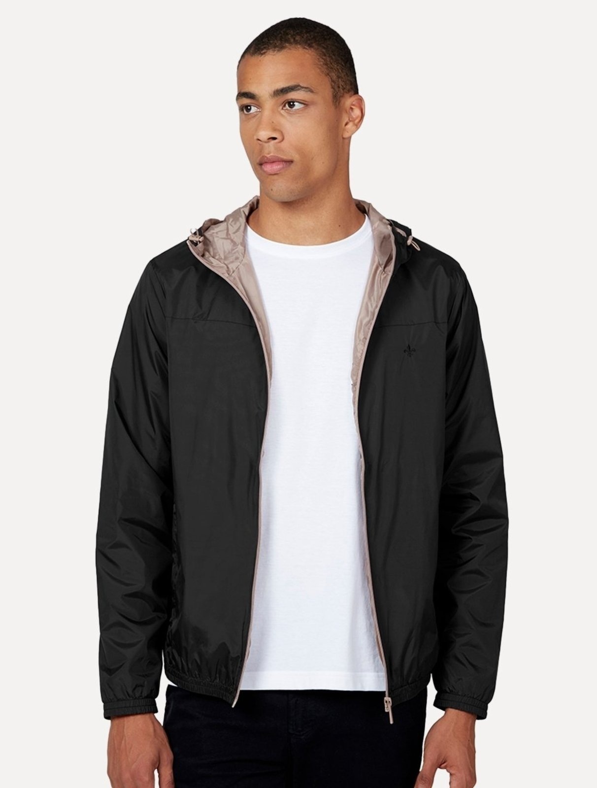 Imagem principal Jaqueta Dudalina Masculina Nylon Hoodie Corta Vento Color Preta Dudalina preto