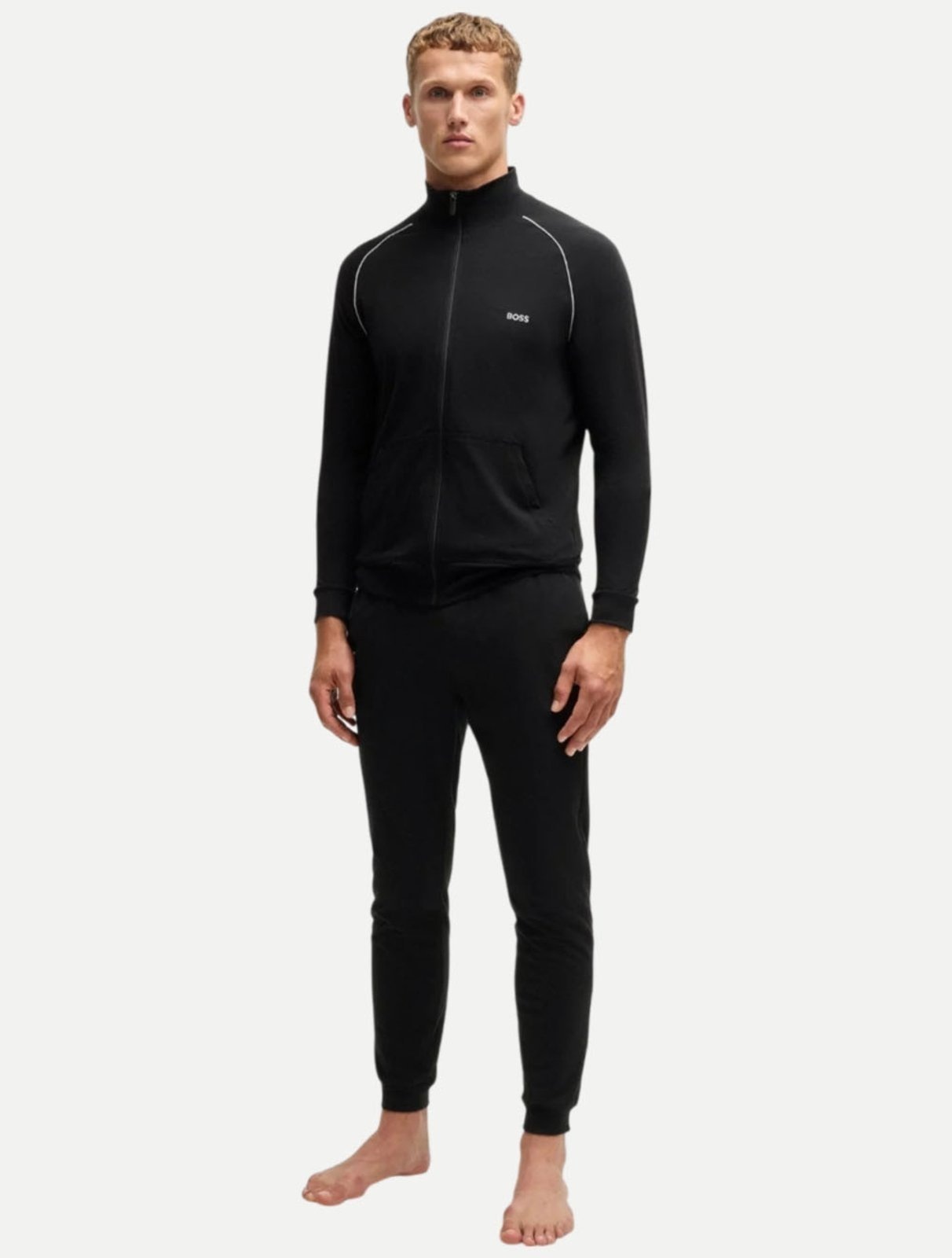 Imagem principal Jaqueta Hugo Boss Regular Malha Mix&Match Z Preta Hugo Boss preto