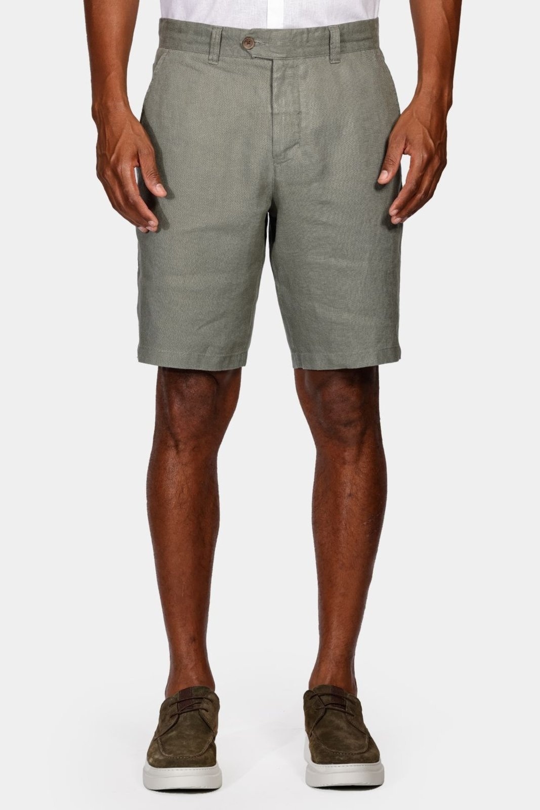 Imagem principal Bermuda Aramis Alfaiataria Linho Verde Folha Seca Aramis incolor verde