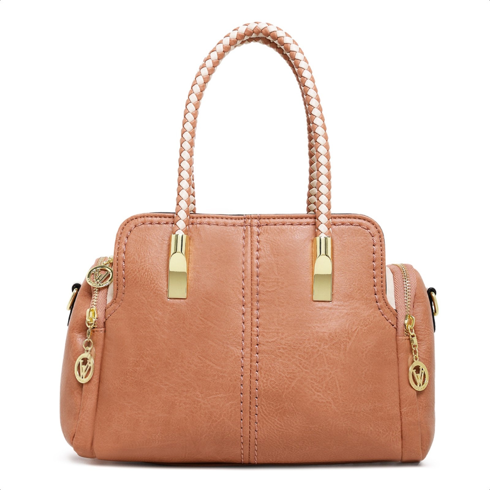 Imagem principal Bolsa Baú Média Luxuosa De Mão Feminina Transversal De Ombro - Rosê Pinneri azul