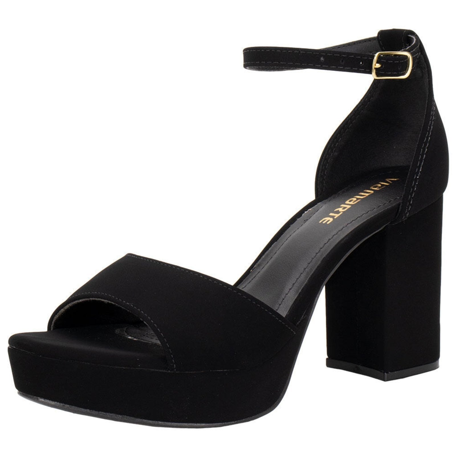 Imagem principal Sandália Feminina Meia Pata Via Marte 141025 5831025 VIA MARTE preto