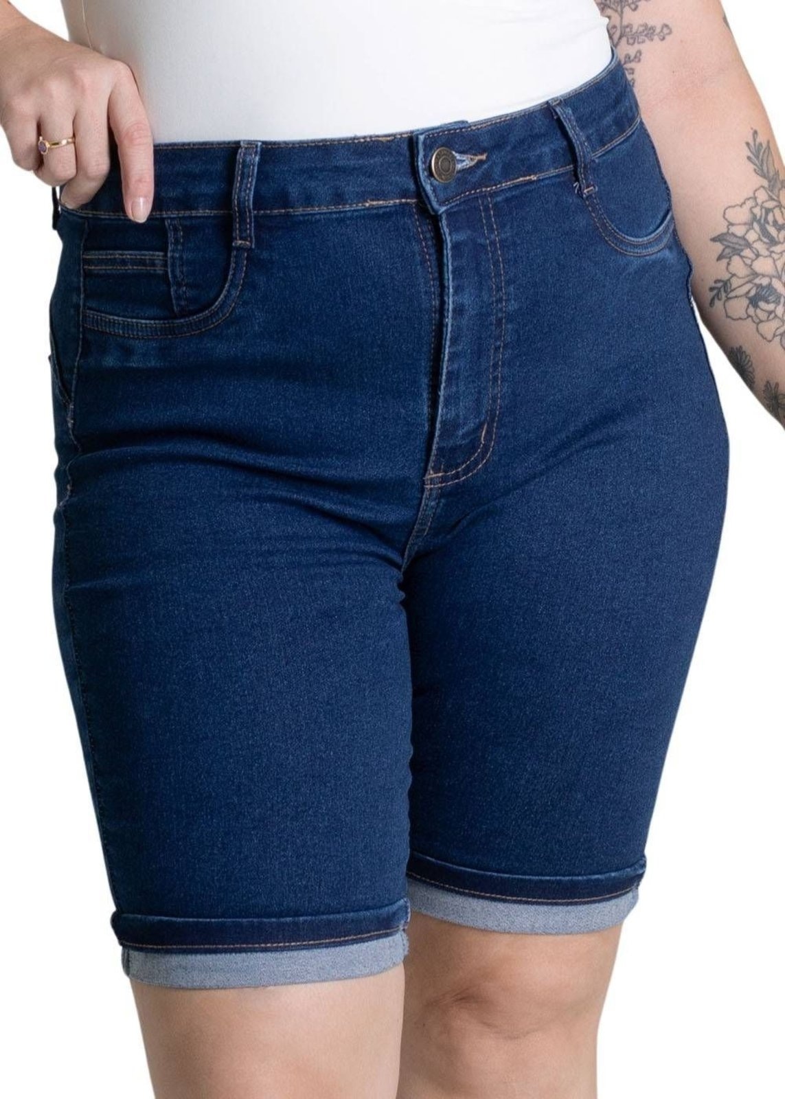 Imagem principal Bermuda Jeans Sawary Plus Size - 279227 Sawary azul