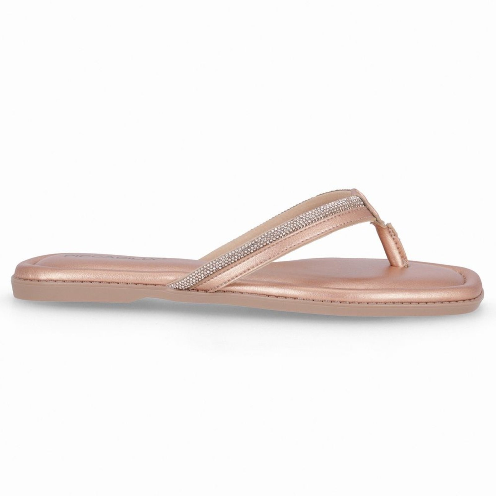 Imagem principal Rasteirinha Gabi Ouro Rosado com Rose Piccadilly prata rose