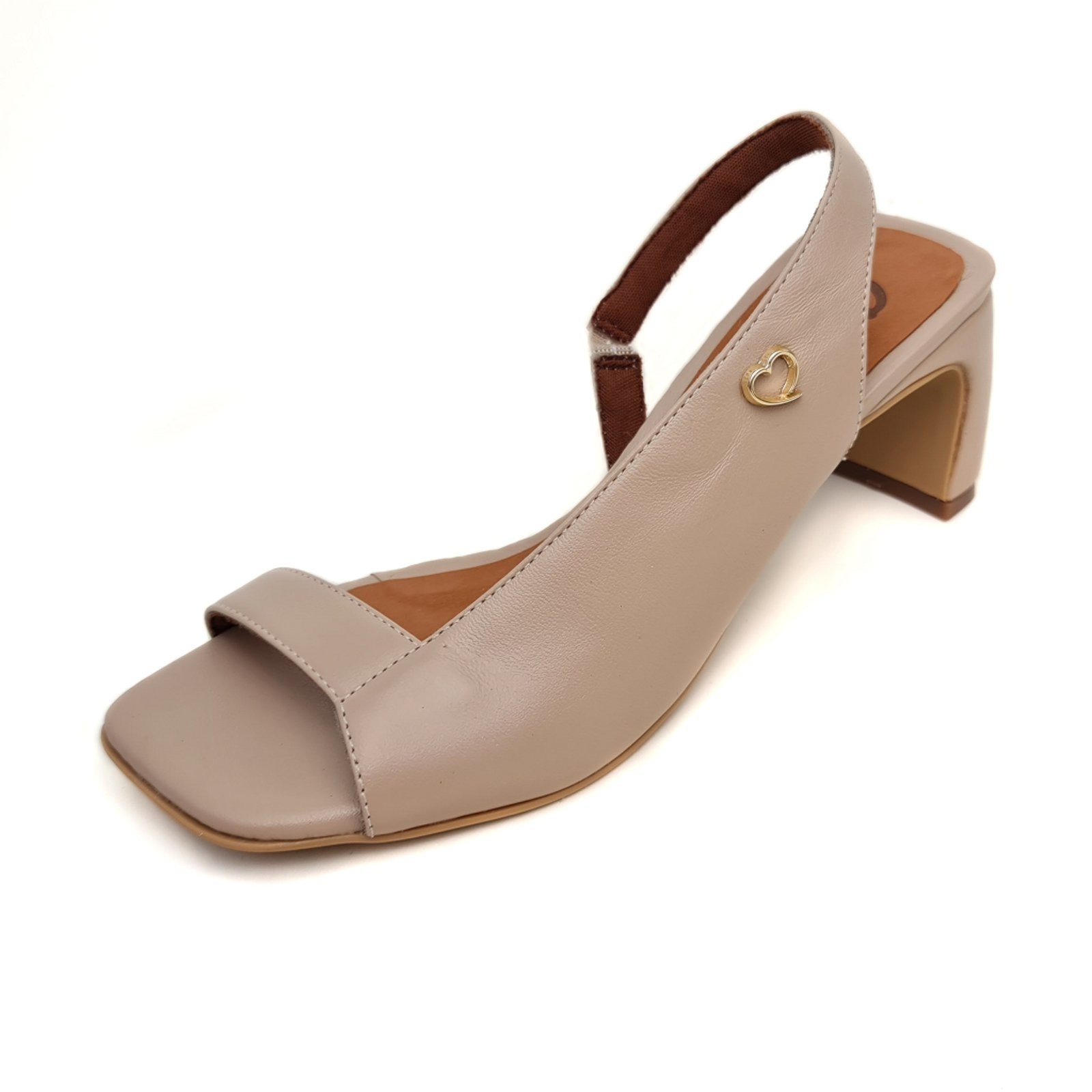 Imagem principal Sandália de Salto em Couro Amo Calçados Bella Amo Calçados nude