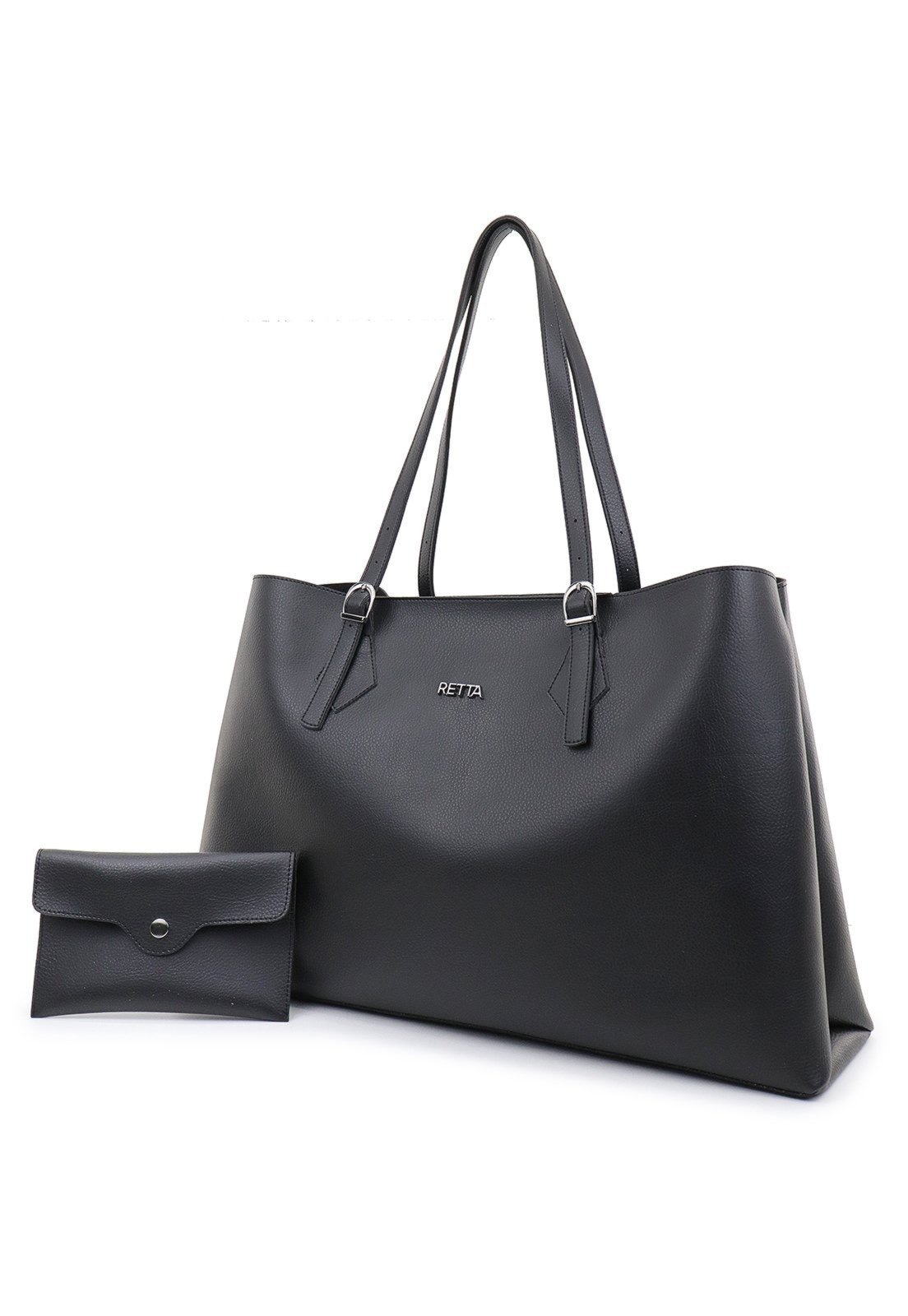 Imagem principal Bolsa Feminina Grande Alça Regulavel de Ombro Espaçosa Retta Oficial Preta Retta Oficial preto