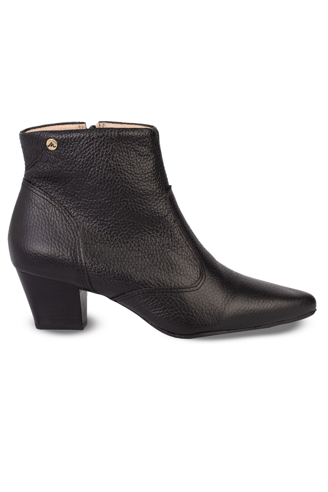 Imagem principal Bota Andrea Vinci cano curto com salto 7566 - Preta Andrea Vinci preto