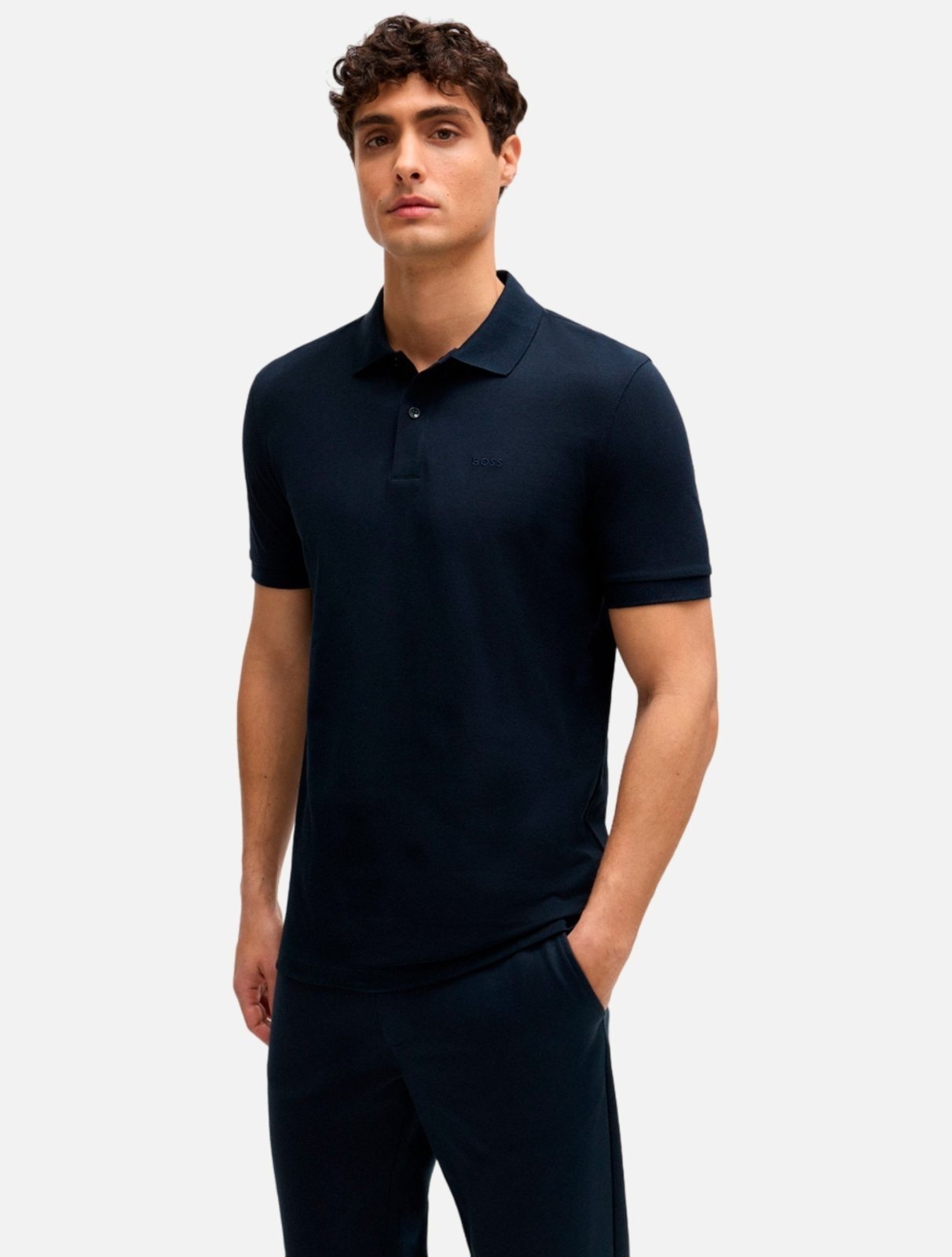 Imagem principal Polo Hugo Boss Masculina Regular Pallas Hugo Boss azul marinho