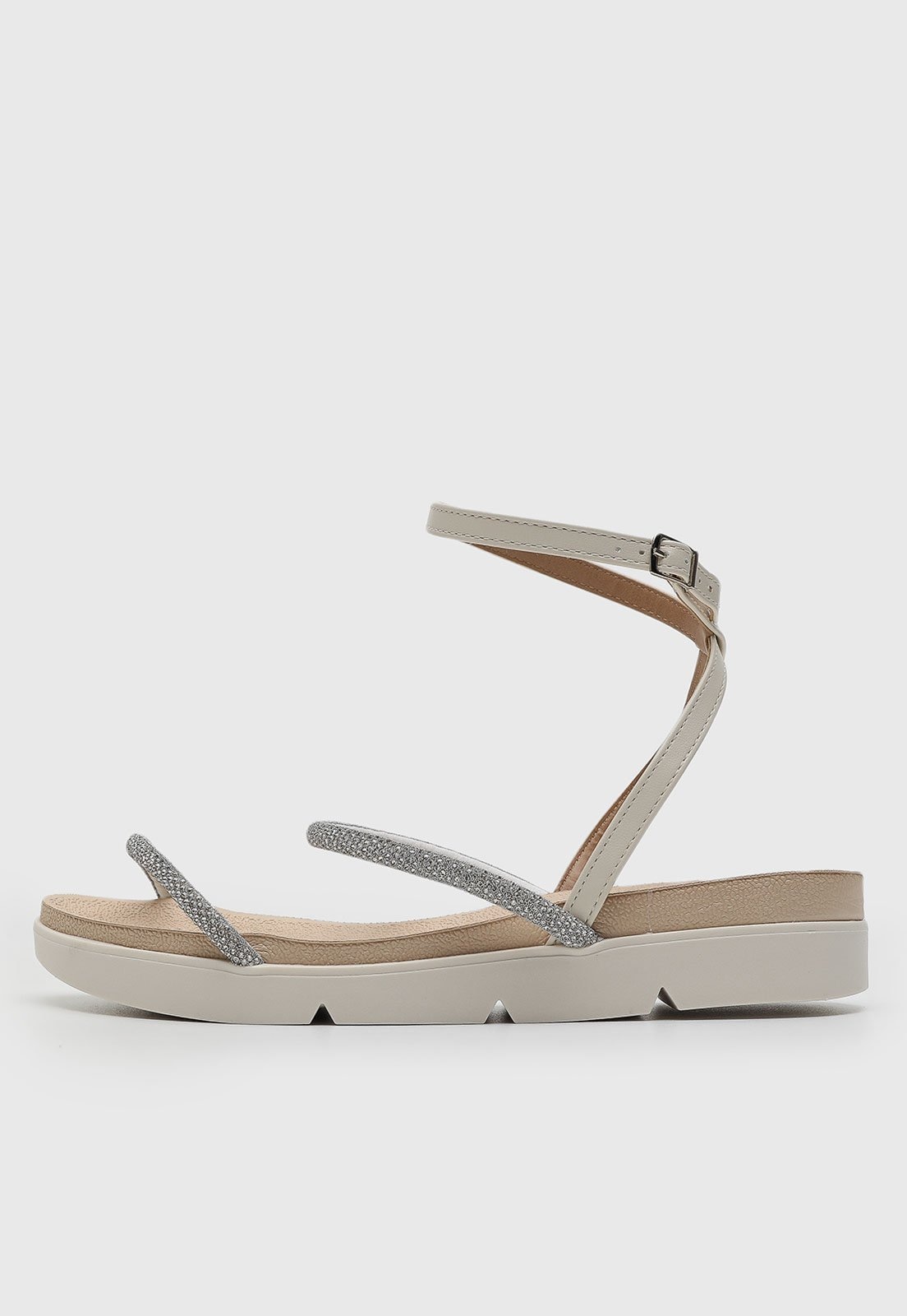 Imagem principal Sandália Baixa Feminina Beira Rio Tiras Finas Off-White BEIRA RIO off-white white