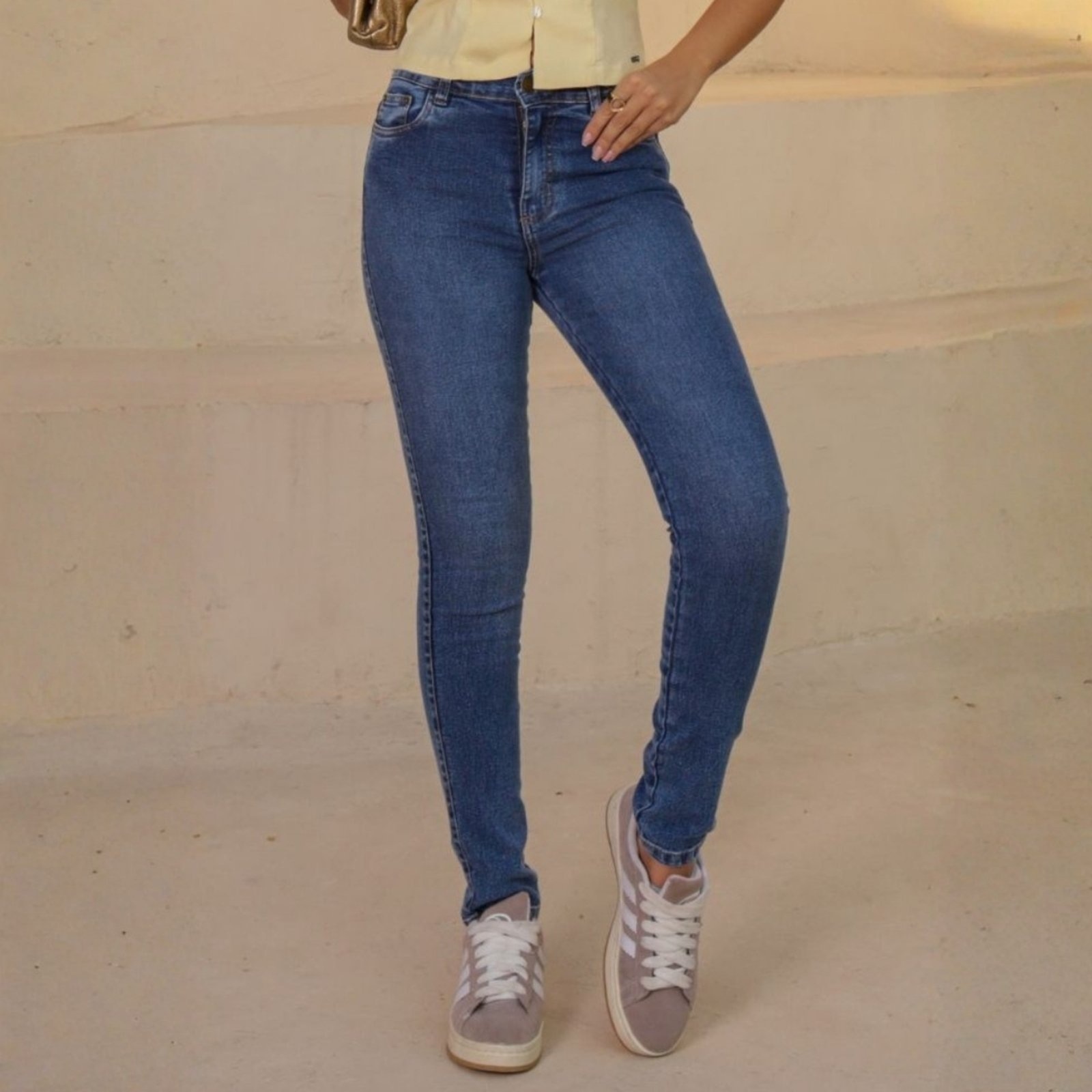 Imagem principal Calça Jeans Skinny Básica Feminina Revanche Cemenelo Revanche unico