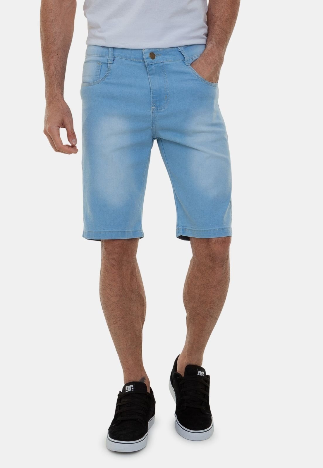 Imagem principal Bermuda Jeans Masculina Tradicional Com Elastano Versatti Sidney Versatti Jeans azul