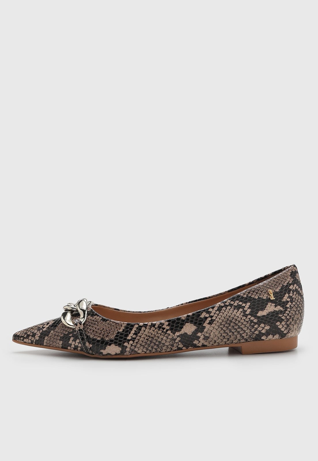 Imagem principal Sapatilha Feminina Santa Lolla Bico Fino Animal Print Santa Lolla bege