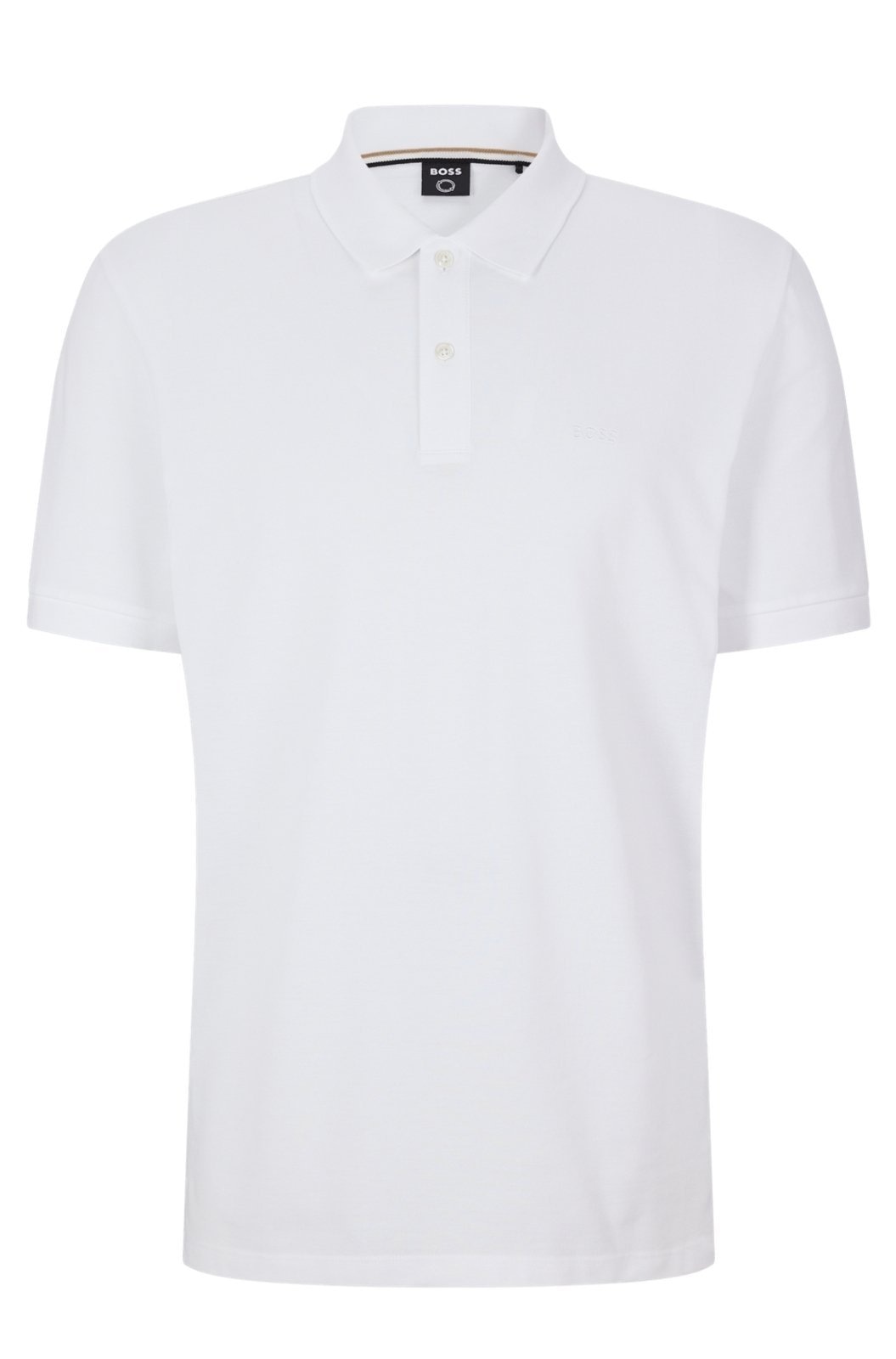 Imagem principal Camisa Polo Em Algodão Orgânico Com Logo Bordado Boss branco