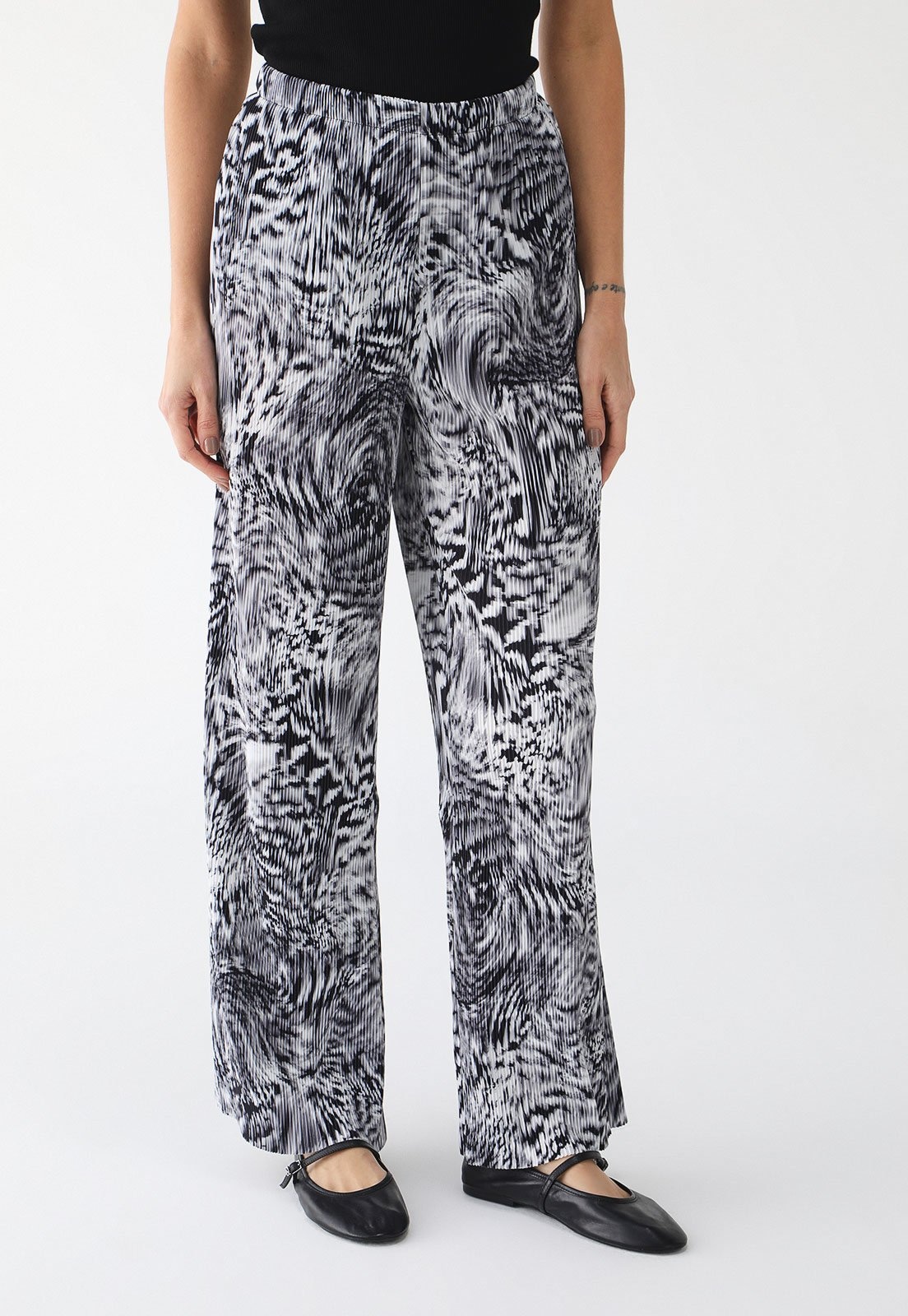 Imagem principal Calça TOPSHOP Reta Plissada Off-White Topshop off-white white