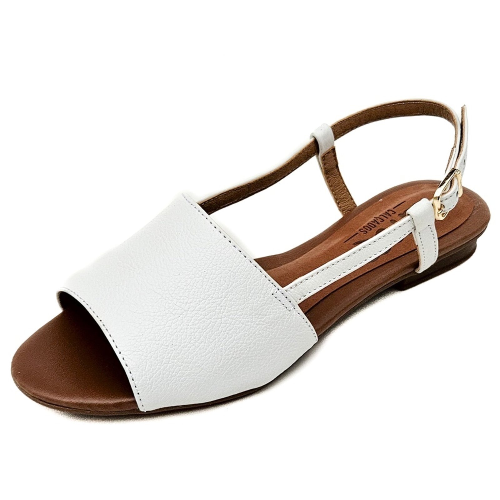 Imagem principal Sandália Rasteira em Couro Amo Calçados Mimi Branca Amo Calçados branco