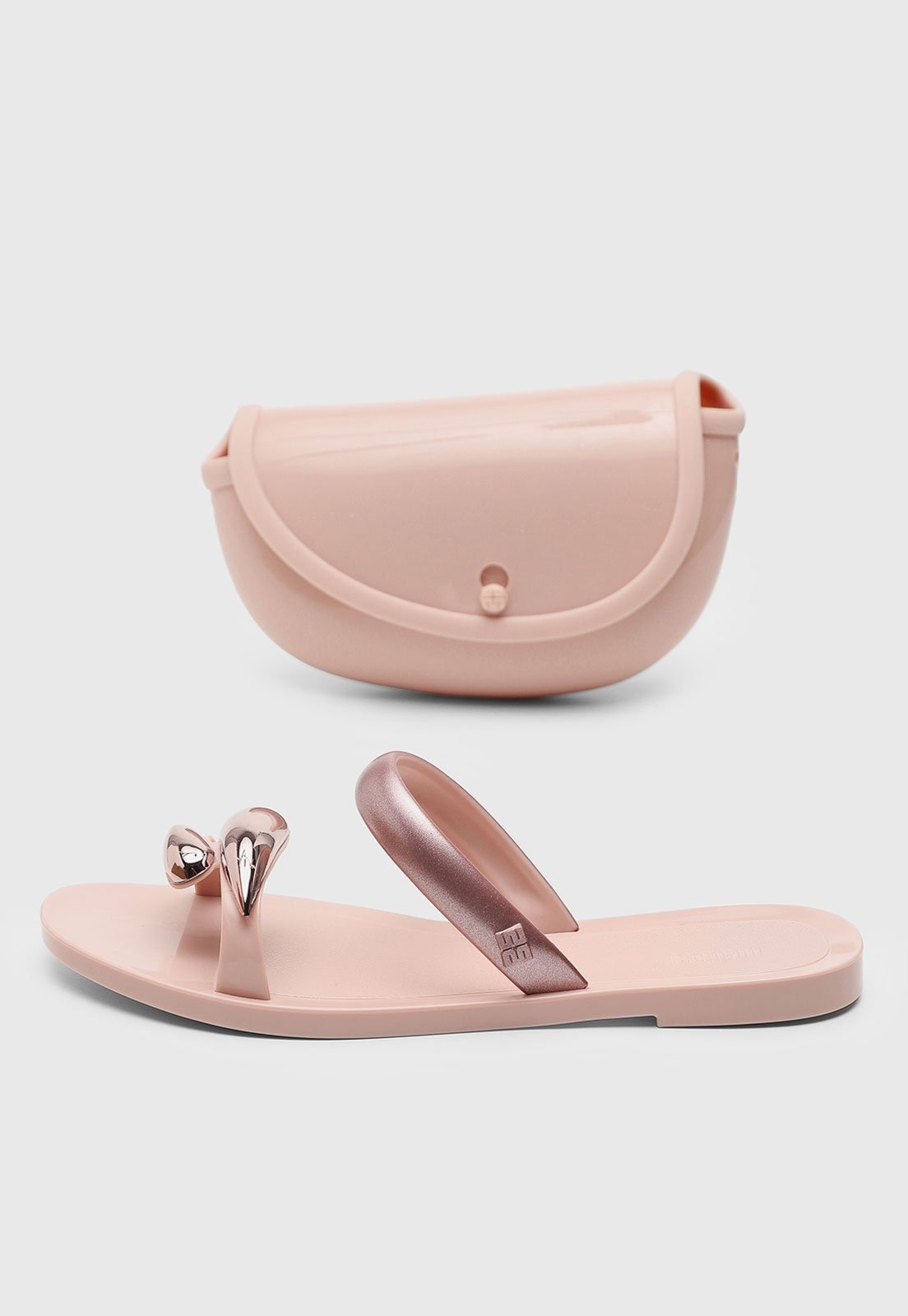 Imagem principal Kit Rasteira e Bolsa Feminina Melissa Tiras Laço Melissa rosa