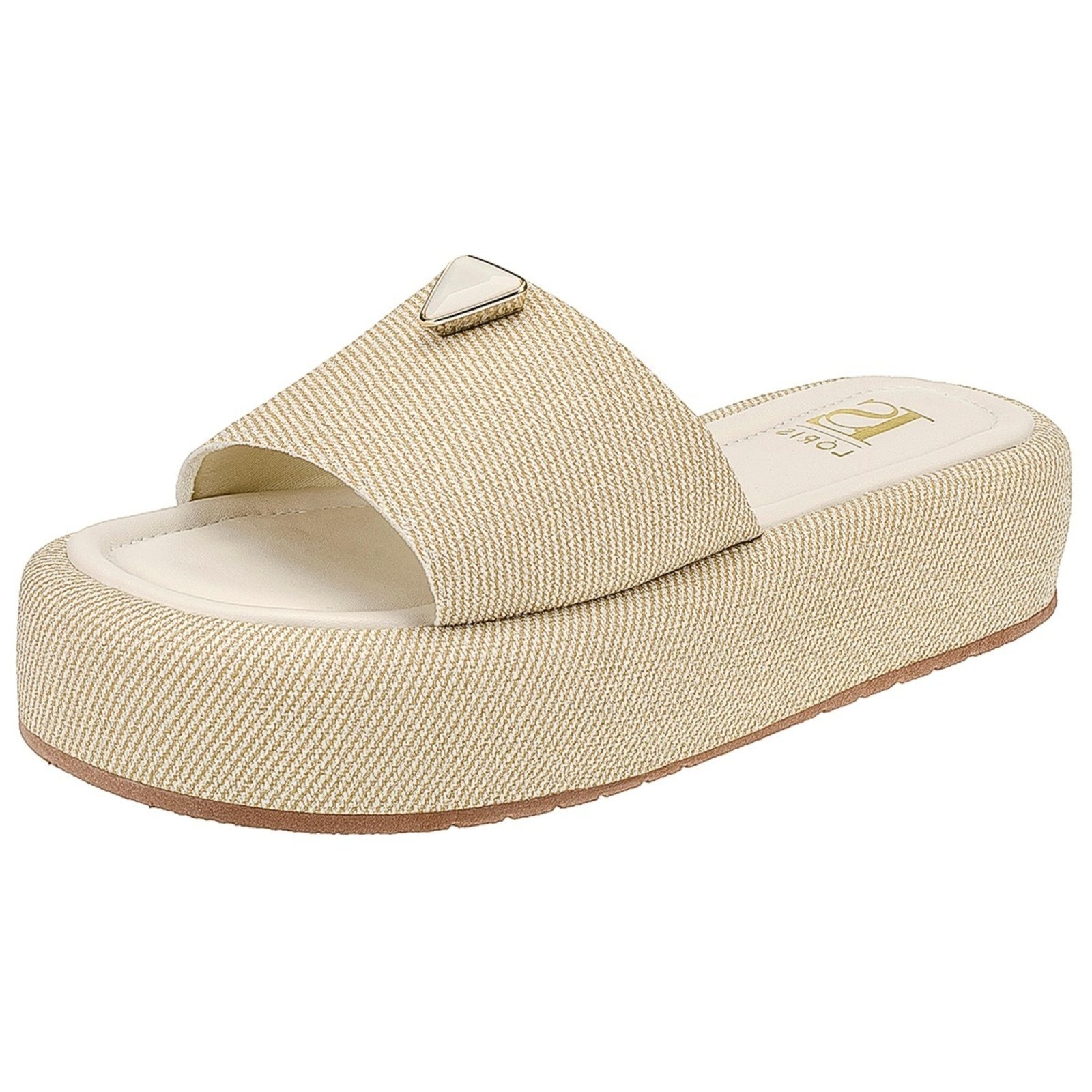 Imagem principal Tamanco Lóris Shoes Feminino Flatform Plataforma Fashion Confort 043-001 Off White LÓRIS SHOES off-white white