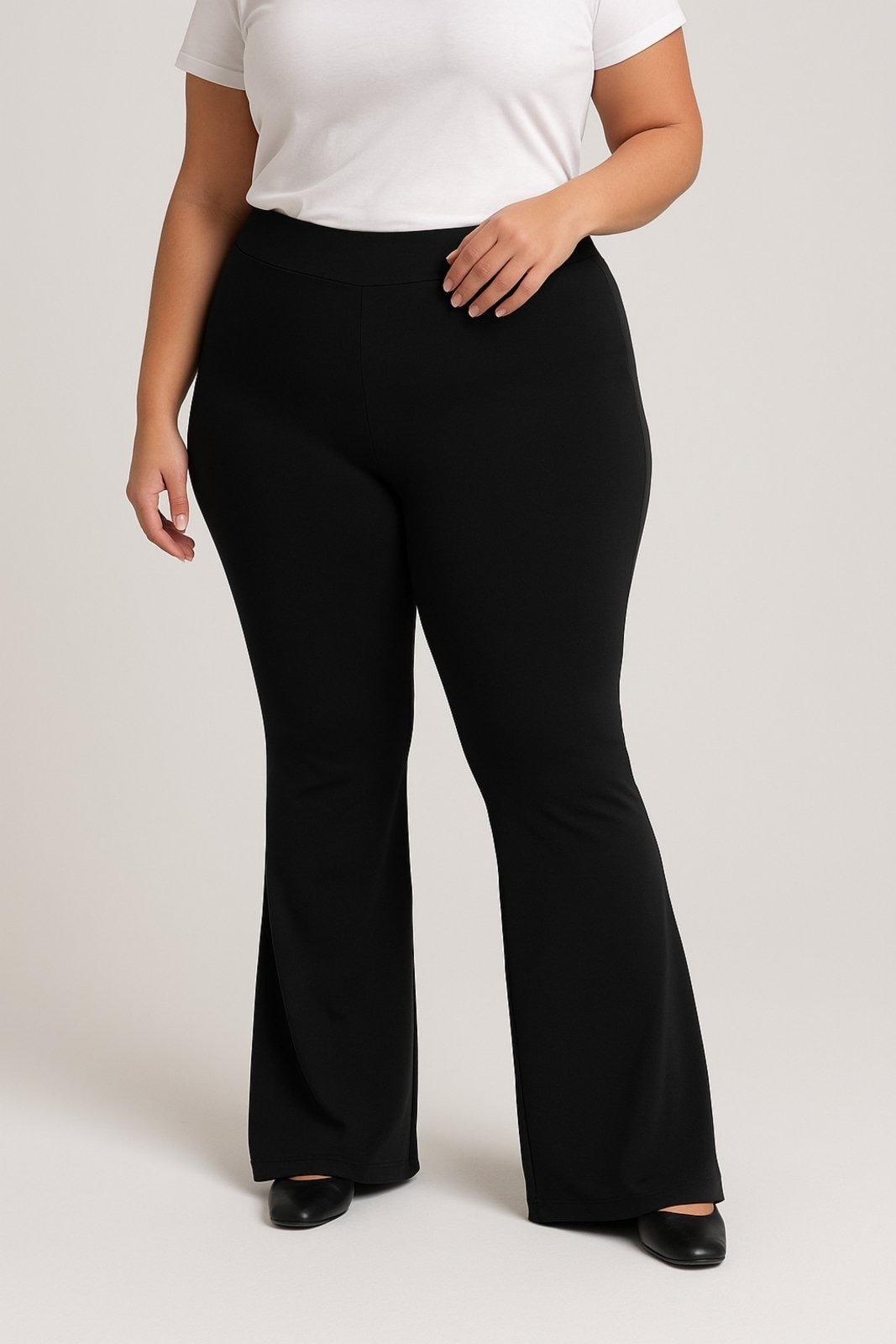 Imagem principal Calça Flare Bailarina D Bell Outlet Fashion Plus Size Preta D BELL OUTLET FASHION preto