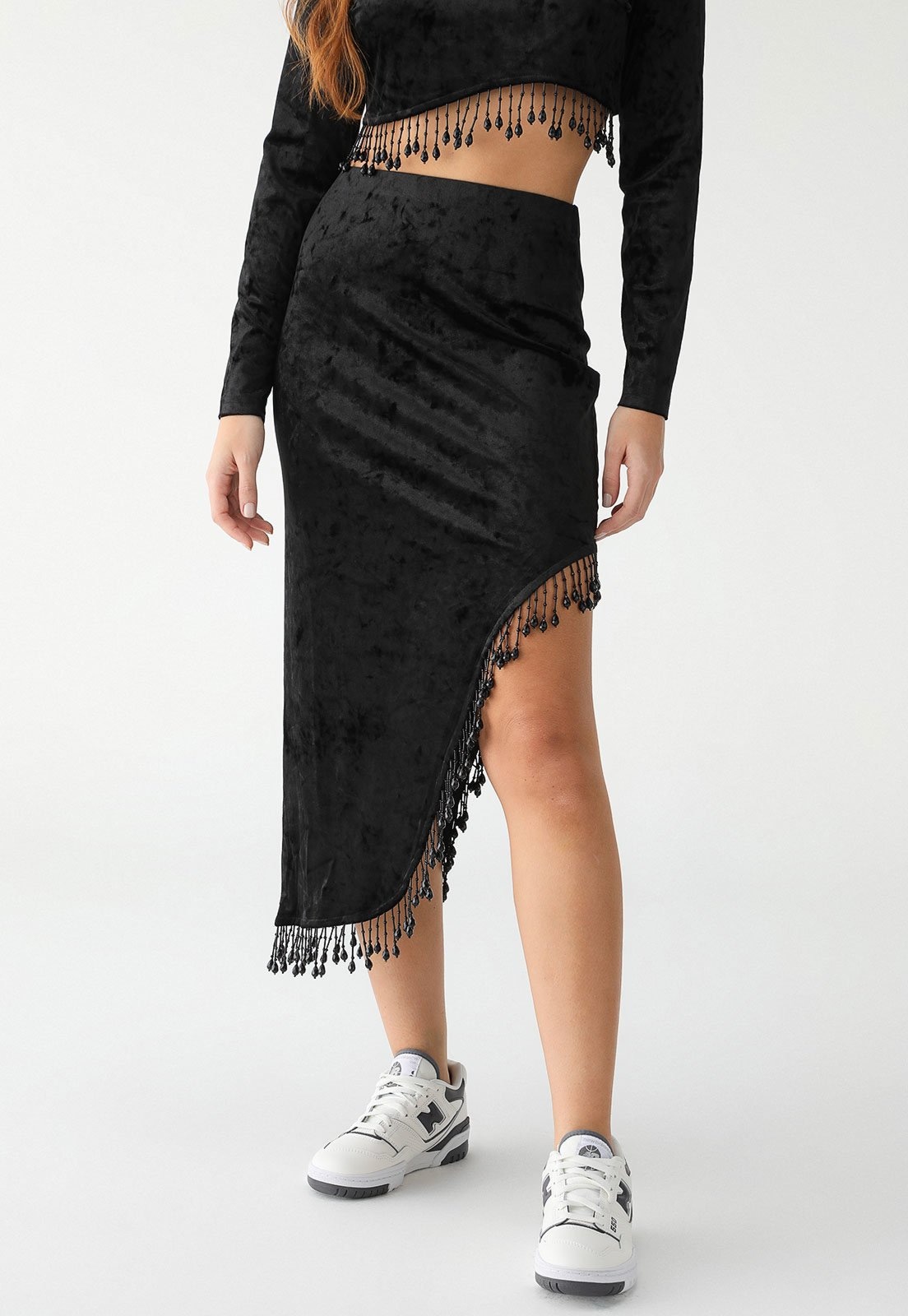 Imagem principal Saia TOPSHOP Midi Assimétrica Topshop preto