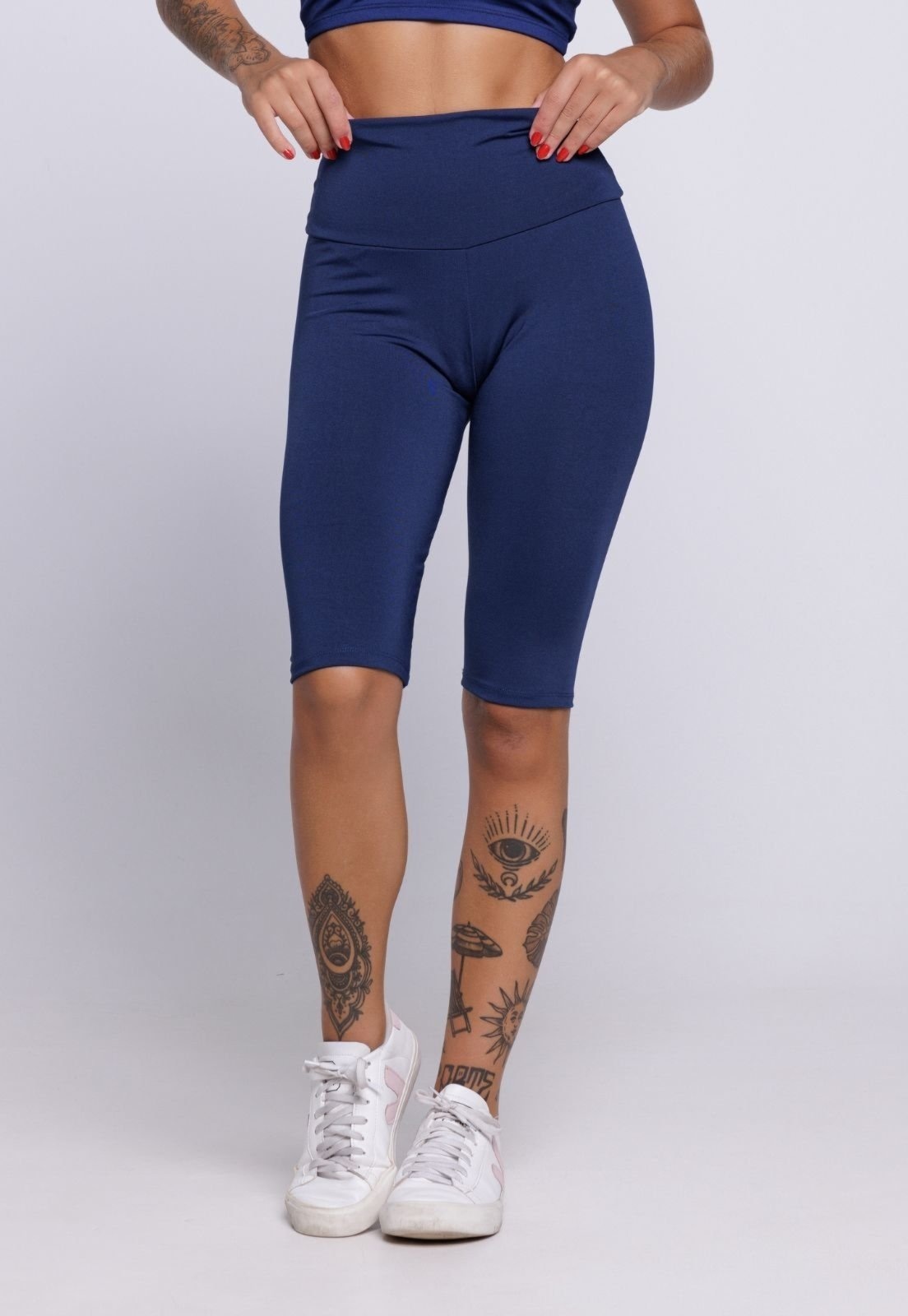 Imagem principal Bermuda Feminina WLS Modas Legging Fitness Academia Casual Marinho WLS Modas azul marinho