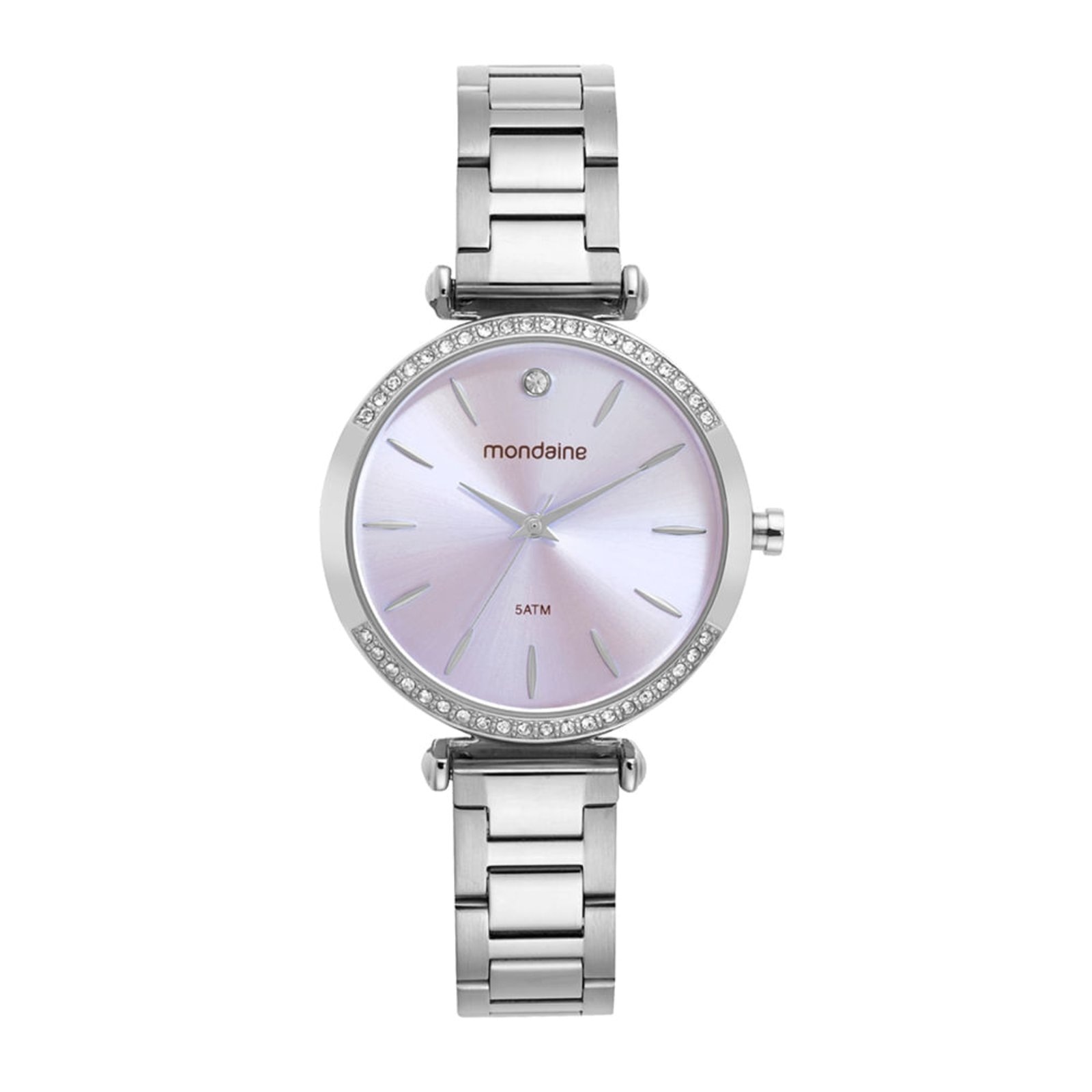 Imagem principal Relógio Feminino Cristais Mostrador Roxo Mondaine prata