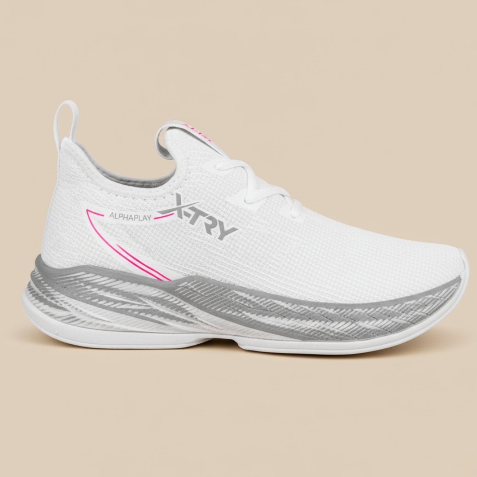 Imagem principal Tênis Feminino Esportivo Running Academia Calce Fácil Conforto Sapatofran branco