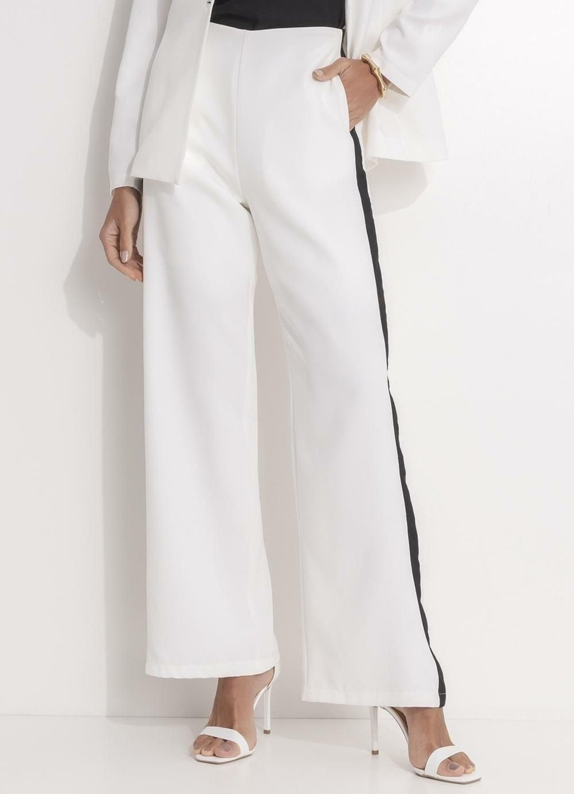 Imagem principal Calça Alfaiataria Branca Colorido Quintess branco