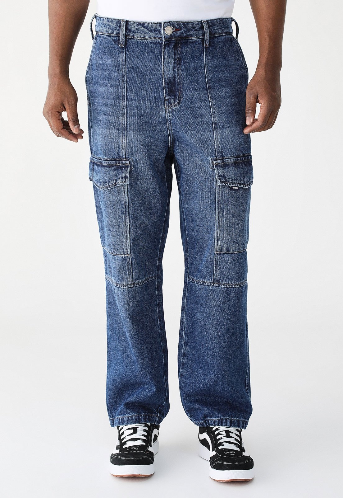 Imagem principal Calça Jeans Colcci Reta Cargo Loose Colcci azul