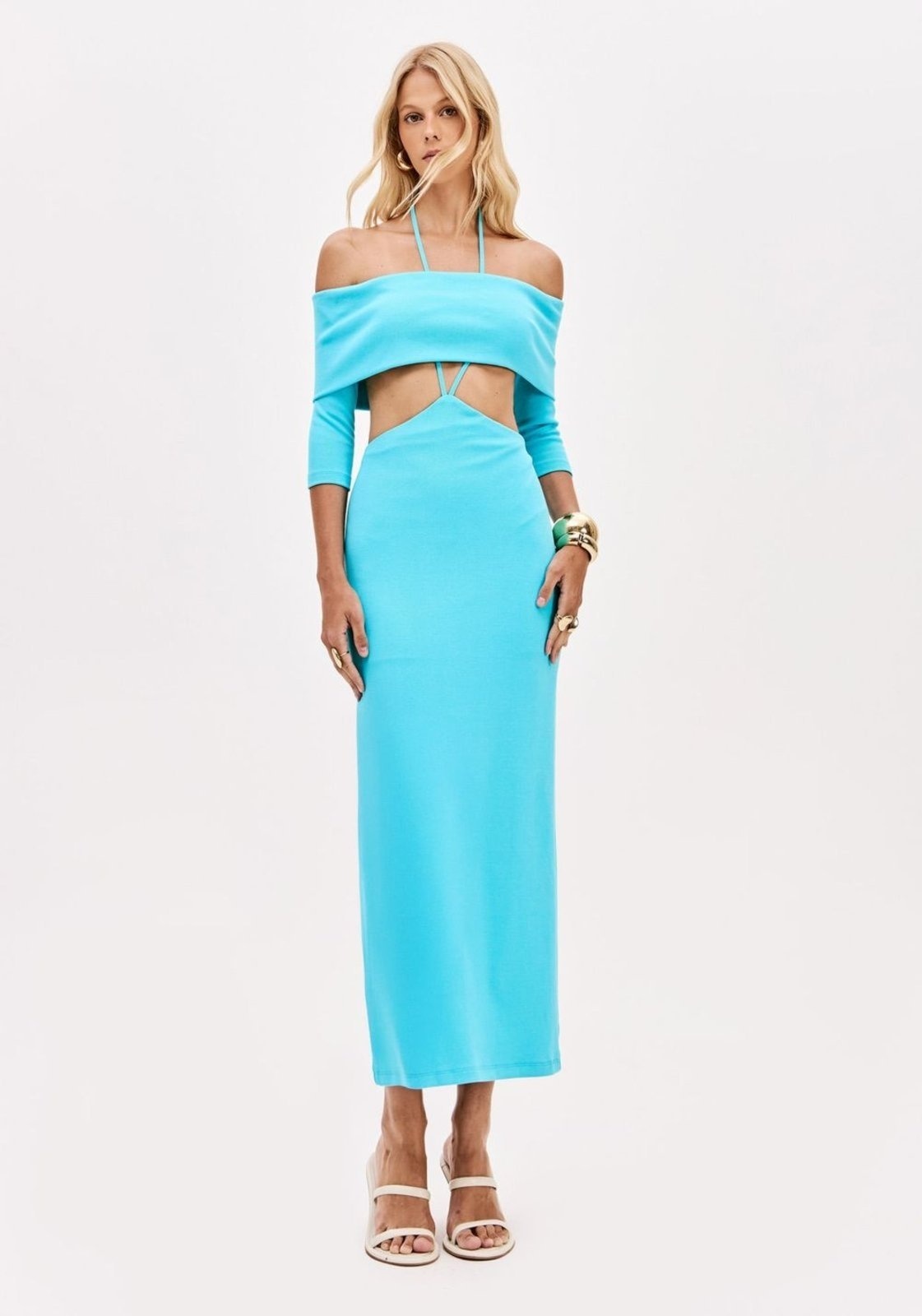 Imagem principal Vestido Super Midi Ombro a Ombro Lança Perfume azul