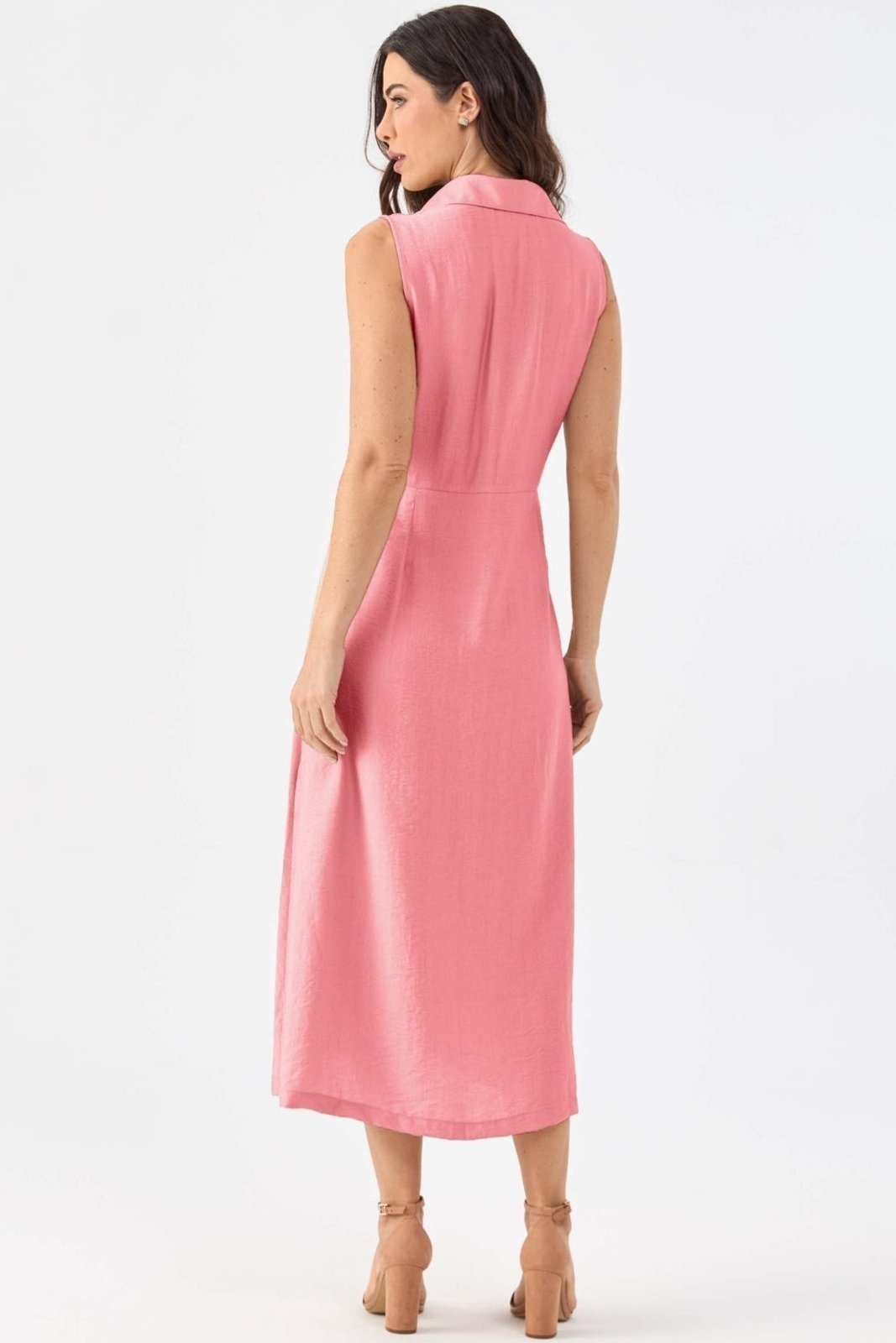 Imagem principal Vestido Chemise Midi PKS Viscose Rosê PKS rosa